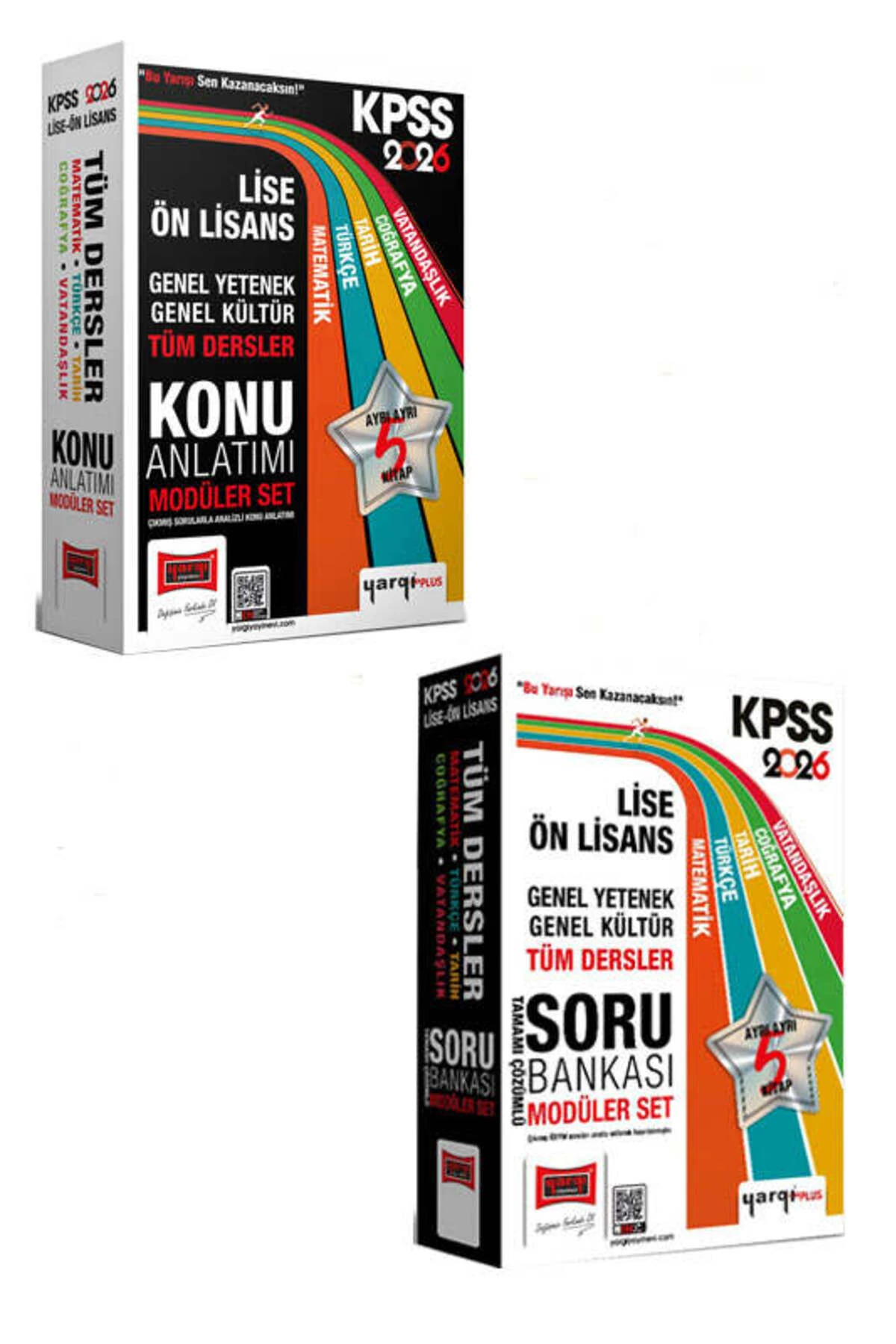 Yargı Yayınları 2026 KPSS Lise Ön Lisans GK-GY Tüm Dersler Konu Anlatımı ve Soru Bankası Seti