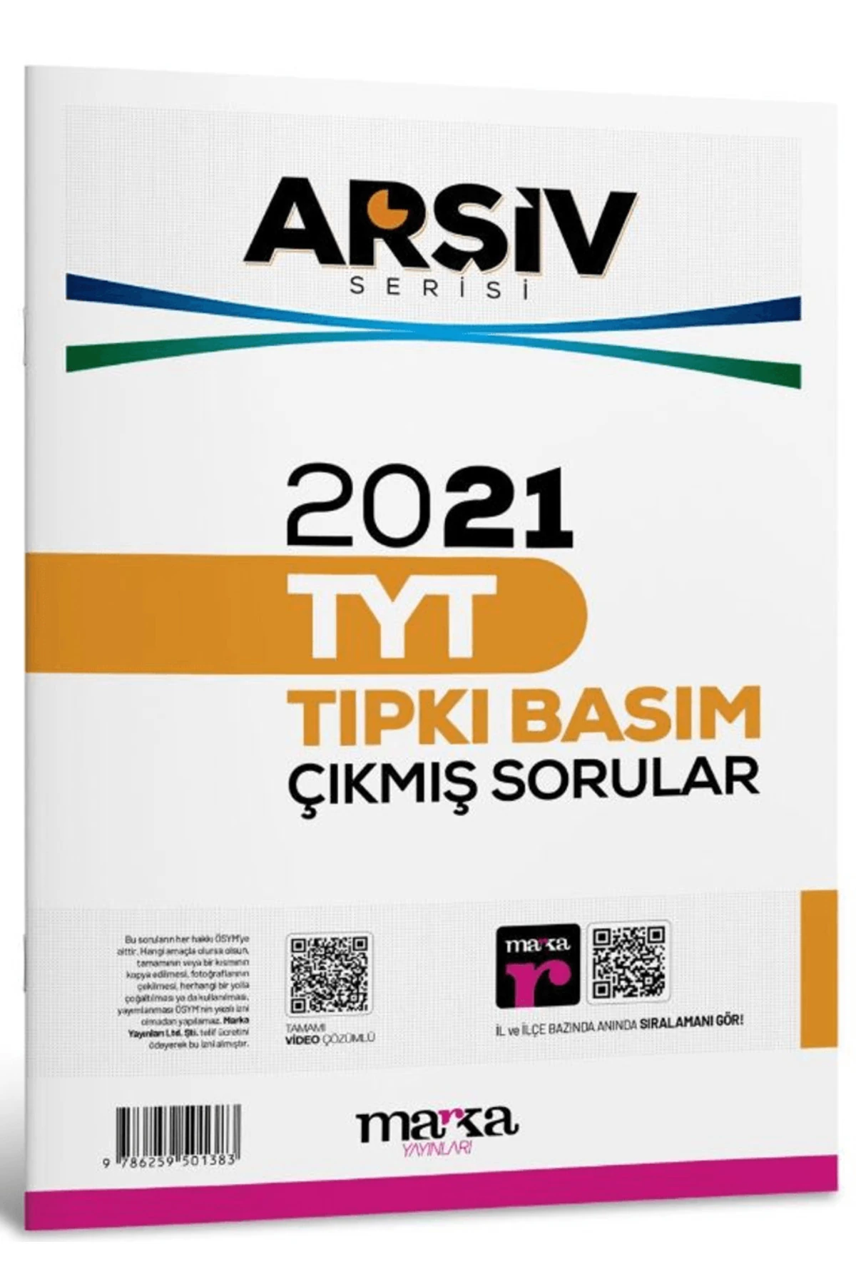 2021 TYT Arşiv Serisi Tıpkı Basım Çıkmış Sorular Tamamı Video Çözümlü / 9786259501383