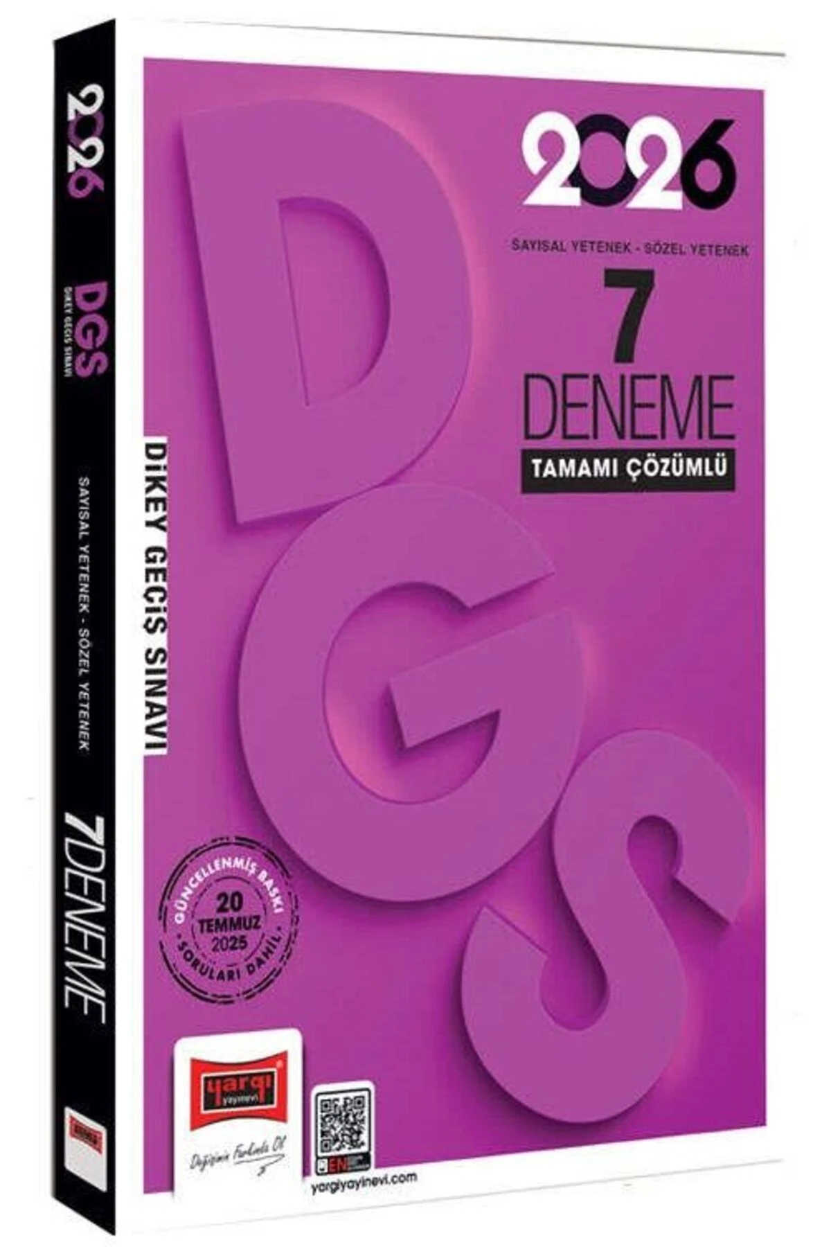 Yargı 2026 DGS Sayısal Sözel Yetenek Tamamı Çözümlü 7 Deneme