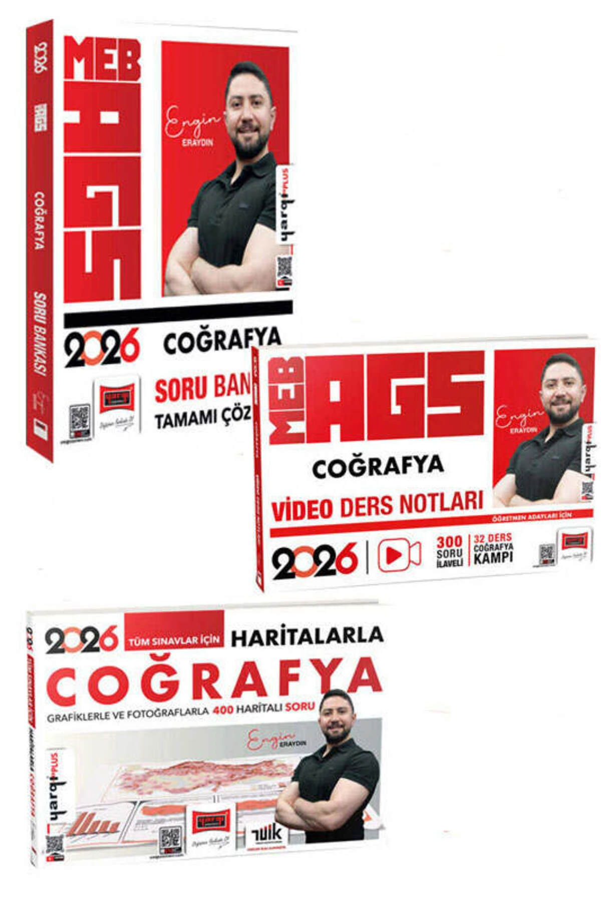 2026 MEB-AGS Coğrafya Soru Bankası - Video Ders Notları - Haritalarla Coğrafya Seti (Engin Eraydın)