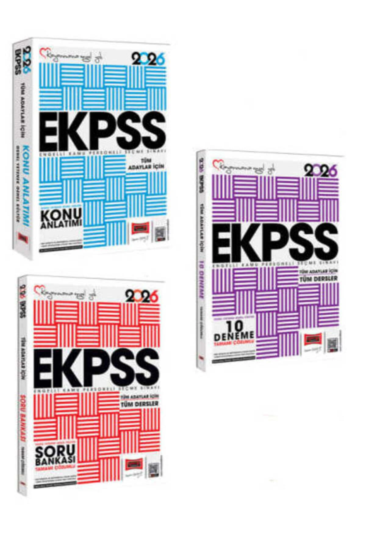 Yargı Yayınları 2026 Tüm Adaylar İçin EKPSS GK-GY Tüm Dersler Konu & Soru & Deneme 3 Kitap Set