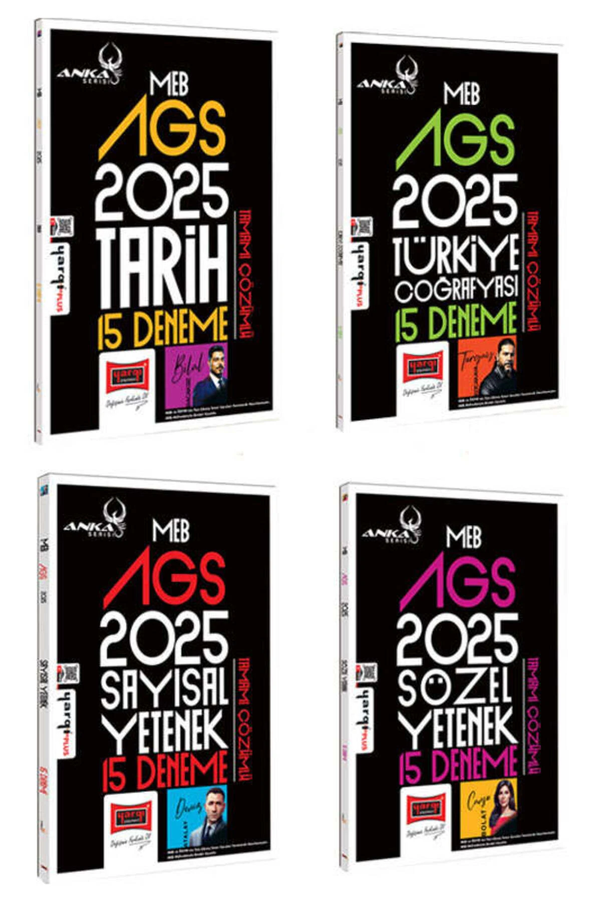 Yargı Yayınları 2025 MEB-AGS Anka Serisi (Sayısal-Sözel-Tarih-Coğrafya) Deneme Seti (4 Kitap)