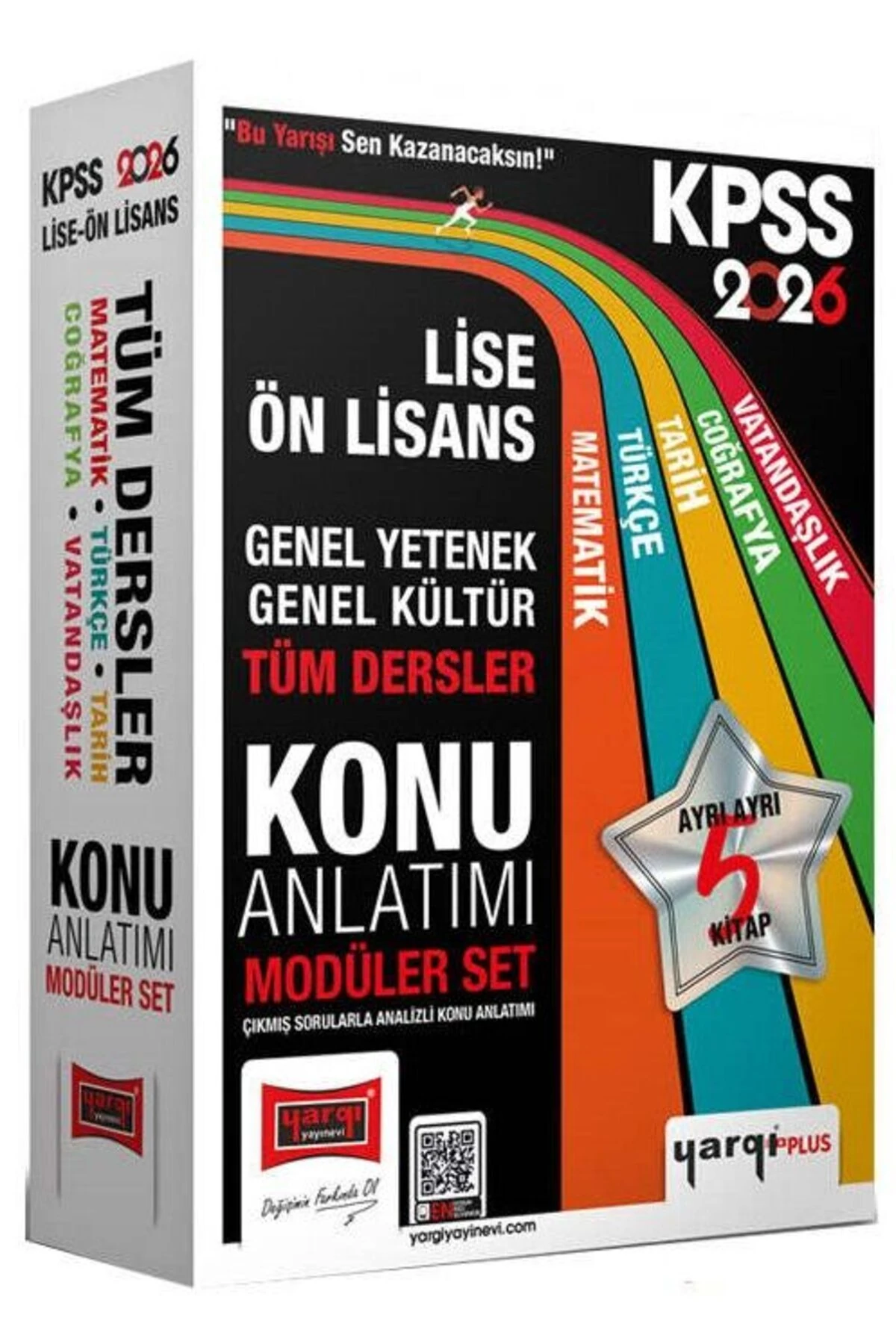 Yargı Yayınları 2026 KPSS Lise Ön Lisans GK-GY Tüm Dersler Konu Anlatımı Modüler Set (5 Kitap)