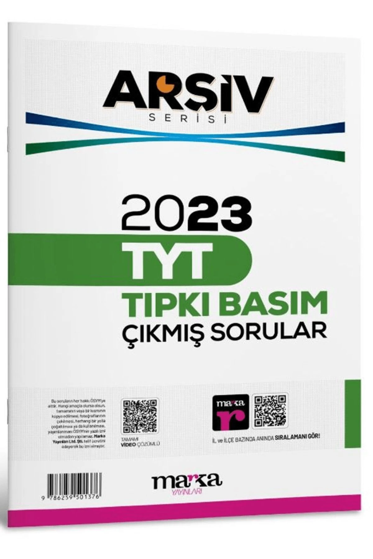 2023 TYT Arşiv Serisi Tıpkı Basım Çıkmış Sorular Tamamı Video Çözümlü / 9786259501376