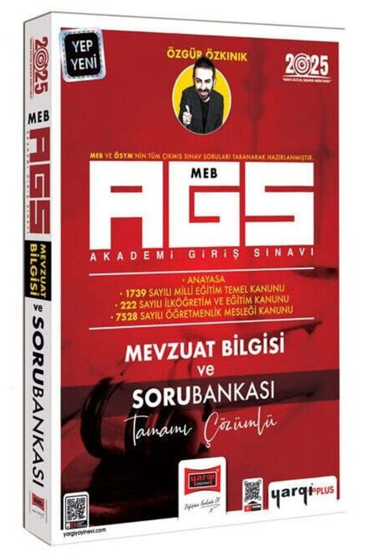 Yargı 2025 MEB-AGS Mevzuat Bilgisi ve Soru Bankası Çözümlü - Özgür Özkınık Yargı Yayınları