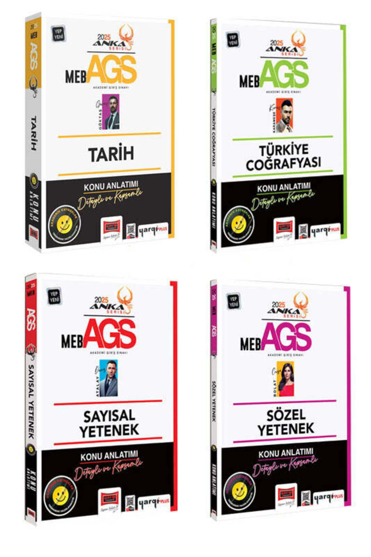 Yargı Yayınları 2025 MEB-AGS Anka Serisi Tüm Dersler Konu Anlatım Paketi (4 Kitap)