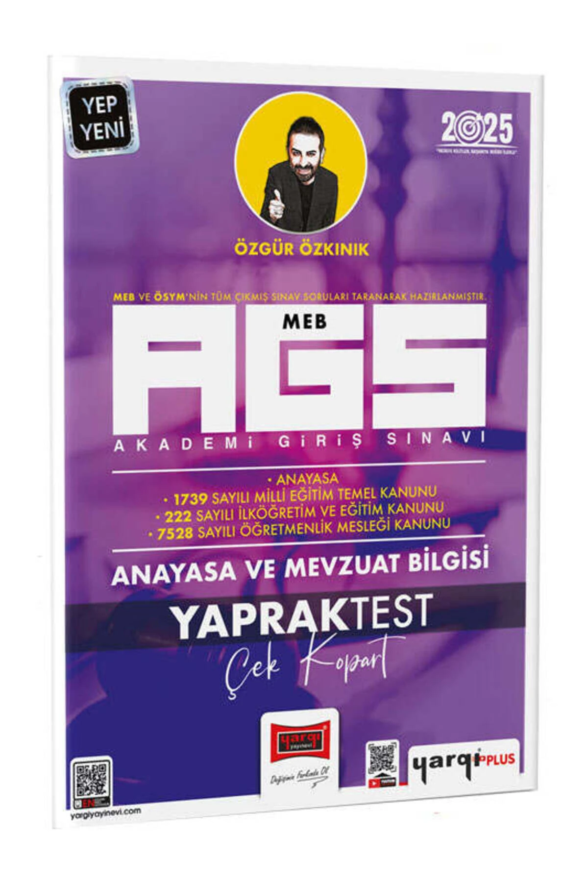 Yargı Yayınları 2025 MEB-AGS Anayasa ve Mevzuat Bilgisi Çek Kopart Yaprak Test