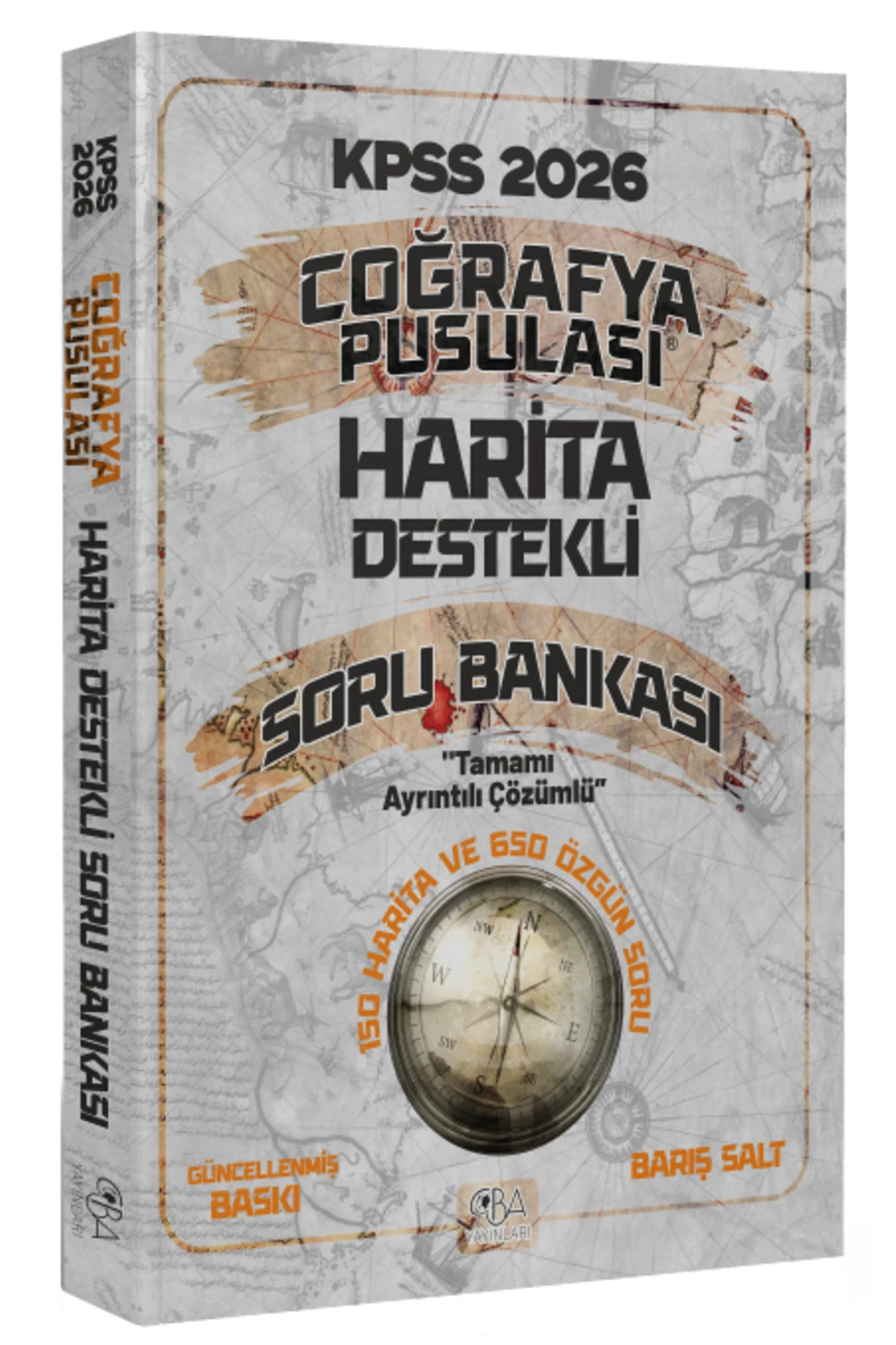 CBA Yayınları 2026 KPSS Coğrafya Pusulası Harita Destekli Soru Bankası Çözümlü - Barış Salt CBA Yayı