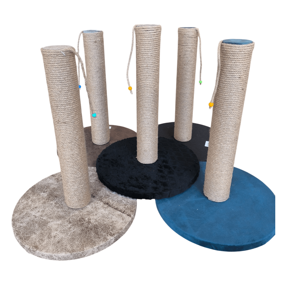 Oval Tabanlı Organik Jut Halat Sargı Kedi Tırmalama Tahtası 40 cm