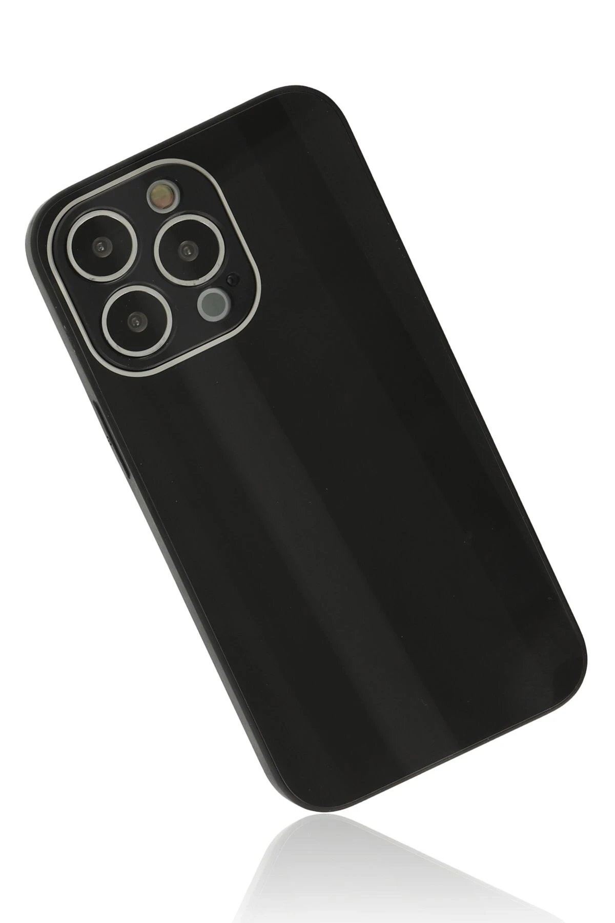 iPhone 13 Pro Kılıf Glass Kapak - Siyah