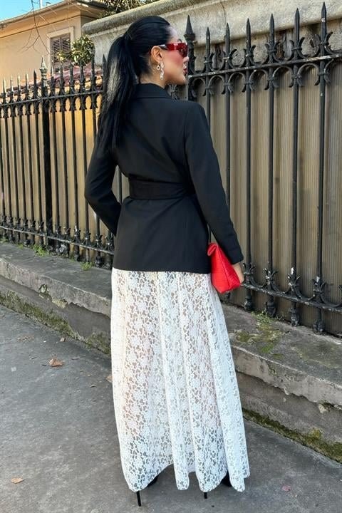 Maxi Dantel Etek 4047