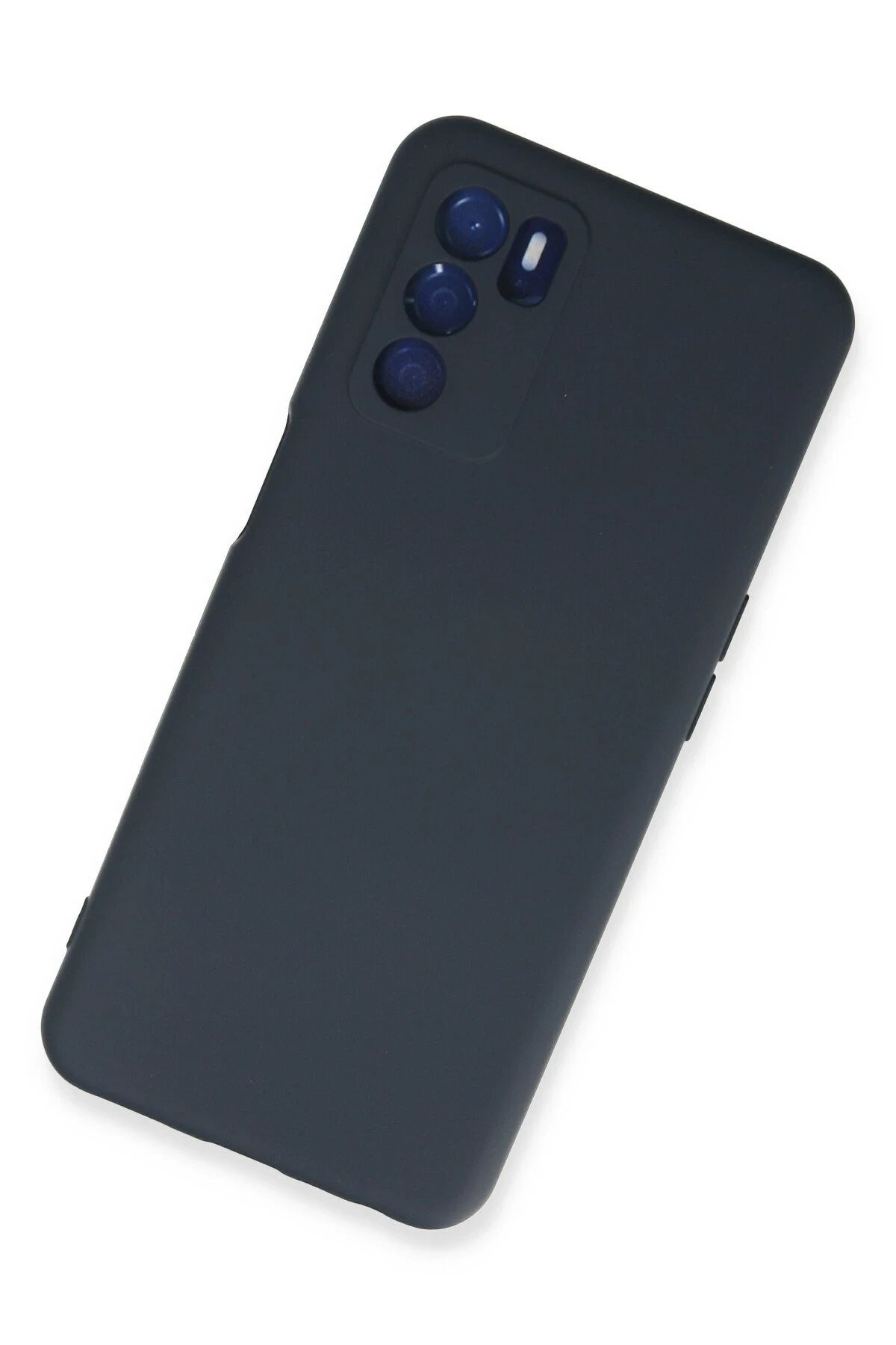 Oppo A16 Kılıf Nano içi Kadife Silikon - Lacivert