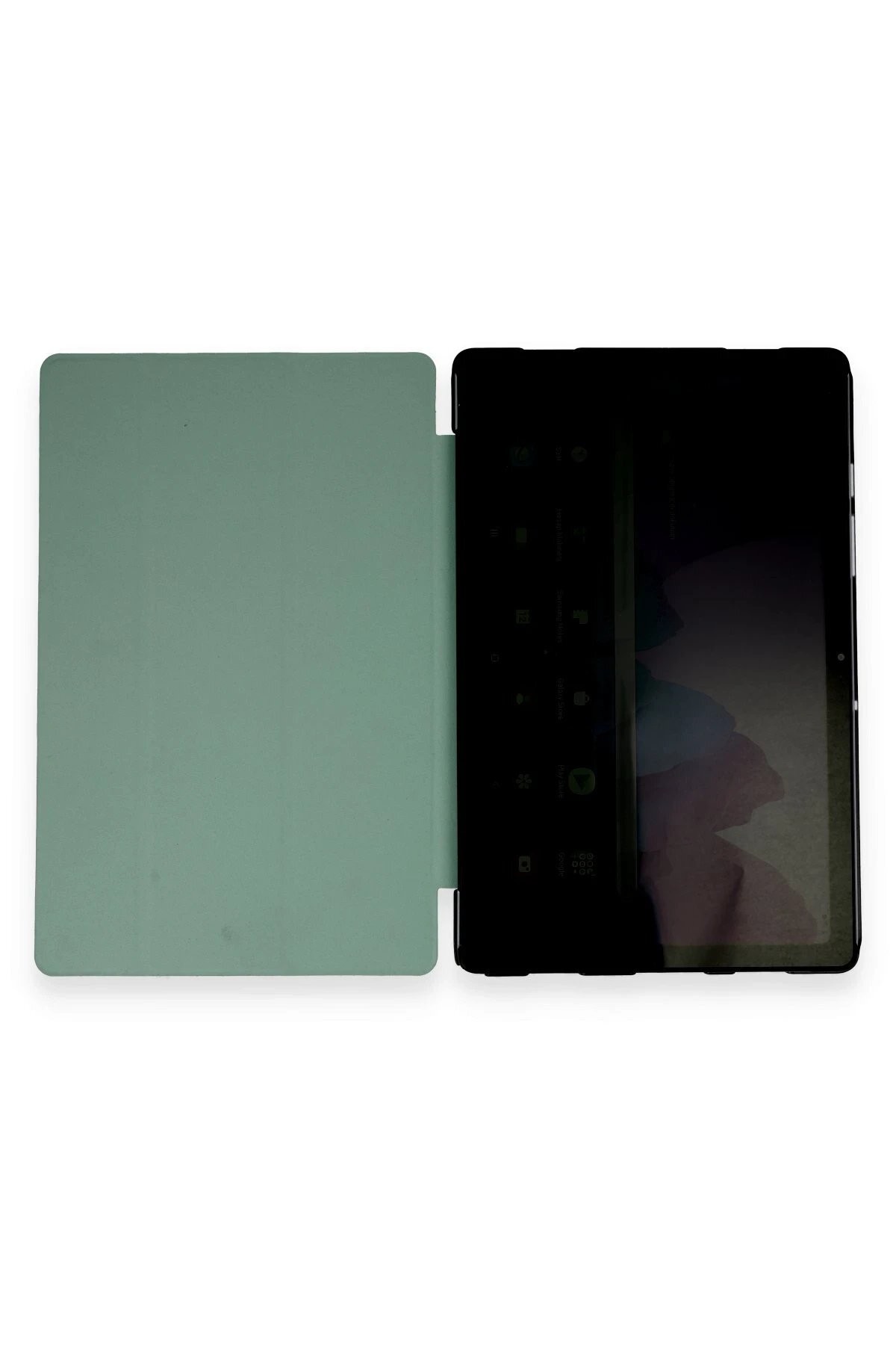 Samsung Galaxy T970 Tab S7 Plus 12.4 Kılıf Tablet Smart Kılıf - Koyu Yeşil