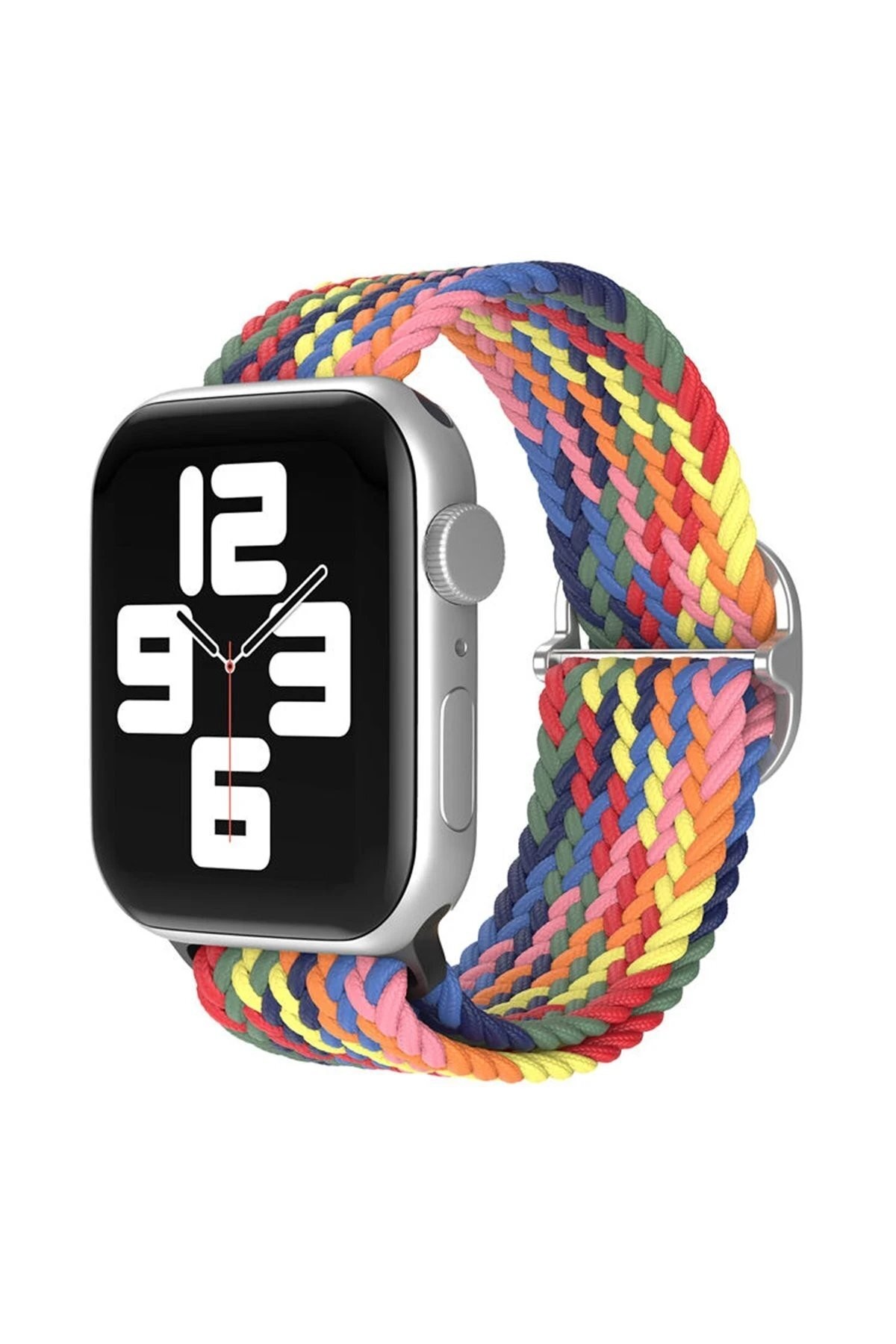 Apple Watch 38mm Star Kordon - Siyah-Kırmızı-Sarı