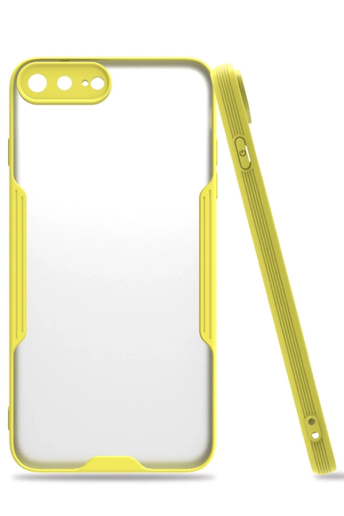 iPhone 7 Plus Kılıf Platin Silikon - Sarı