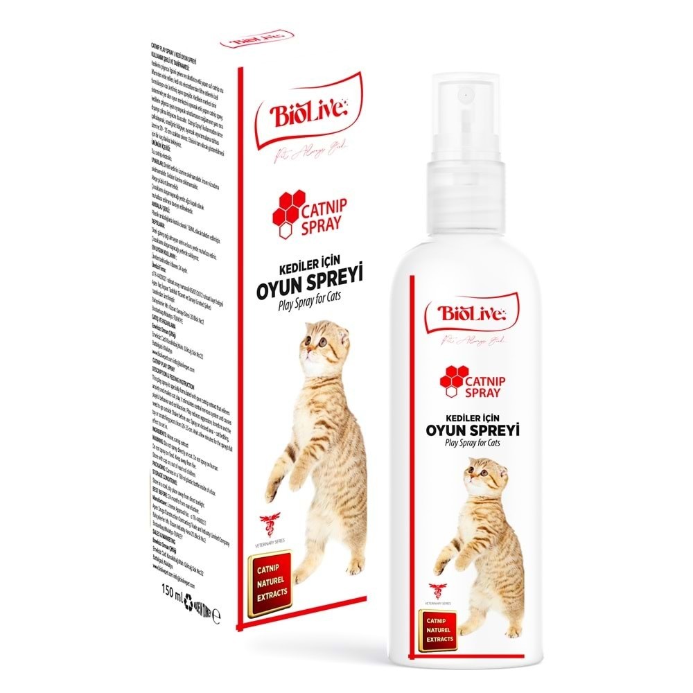 Biolive Catnip Kediler İçin Oyun Spreyi 150ml
