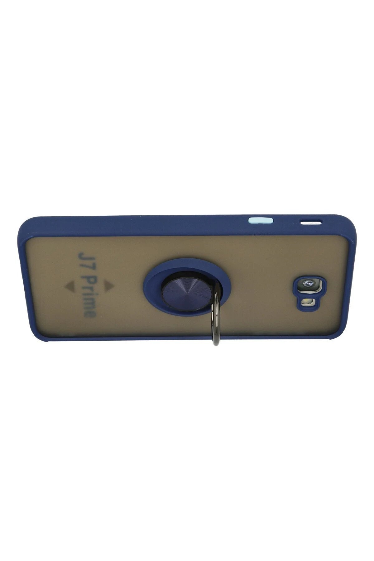 Samsung Galaxy J7 Prime Kılıf Montreal Yüzüklü Silikon Kapak - Lacivert