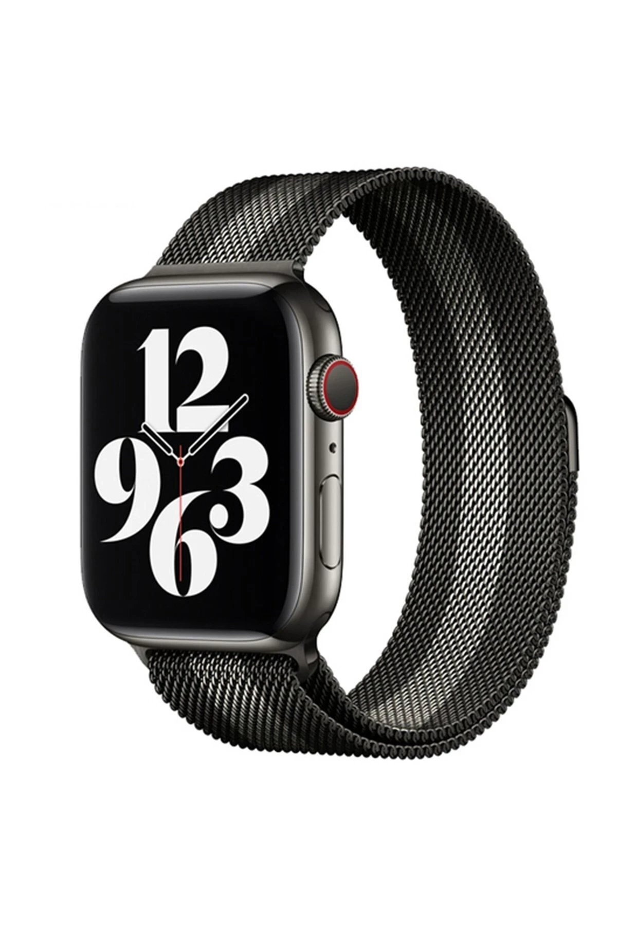 Apple Watch 38mm Metal Mıknatıslı Kordon - Siyah-Beyaz