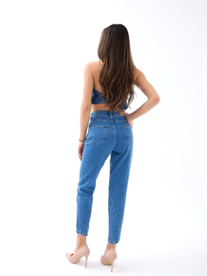 5682 KOT PANTOLON-KOYU MAVİ