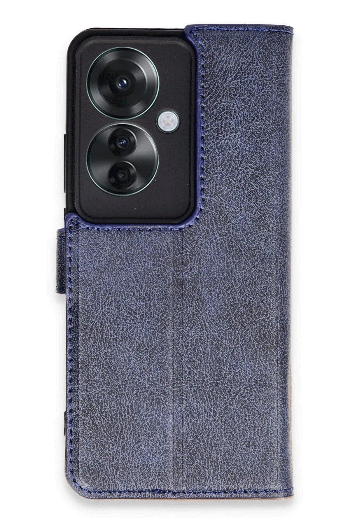 Oppo Reno 11F Kılıf Trend S Plus Kapaklı Kılıf - Lacivert