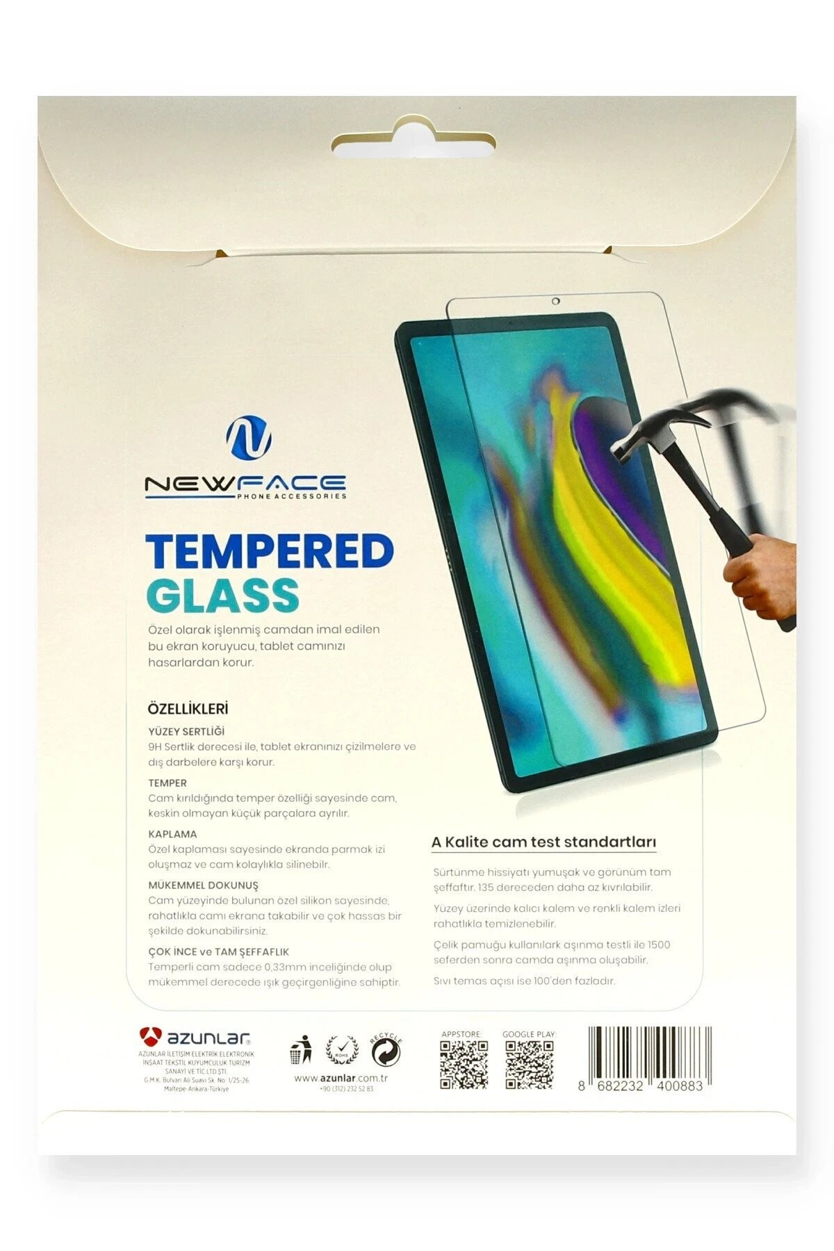 Samsung Galaxy X900 Tab S8 Ultra 14.6 Tablet Cam Ekran Koruyucu