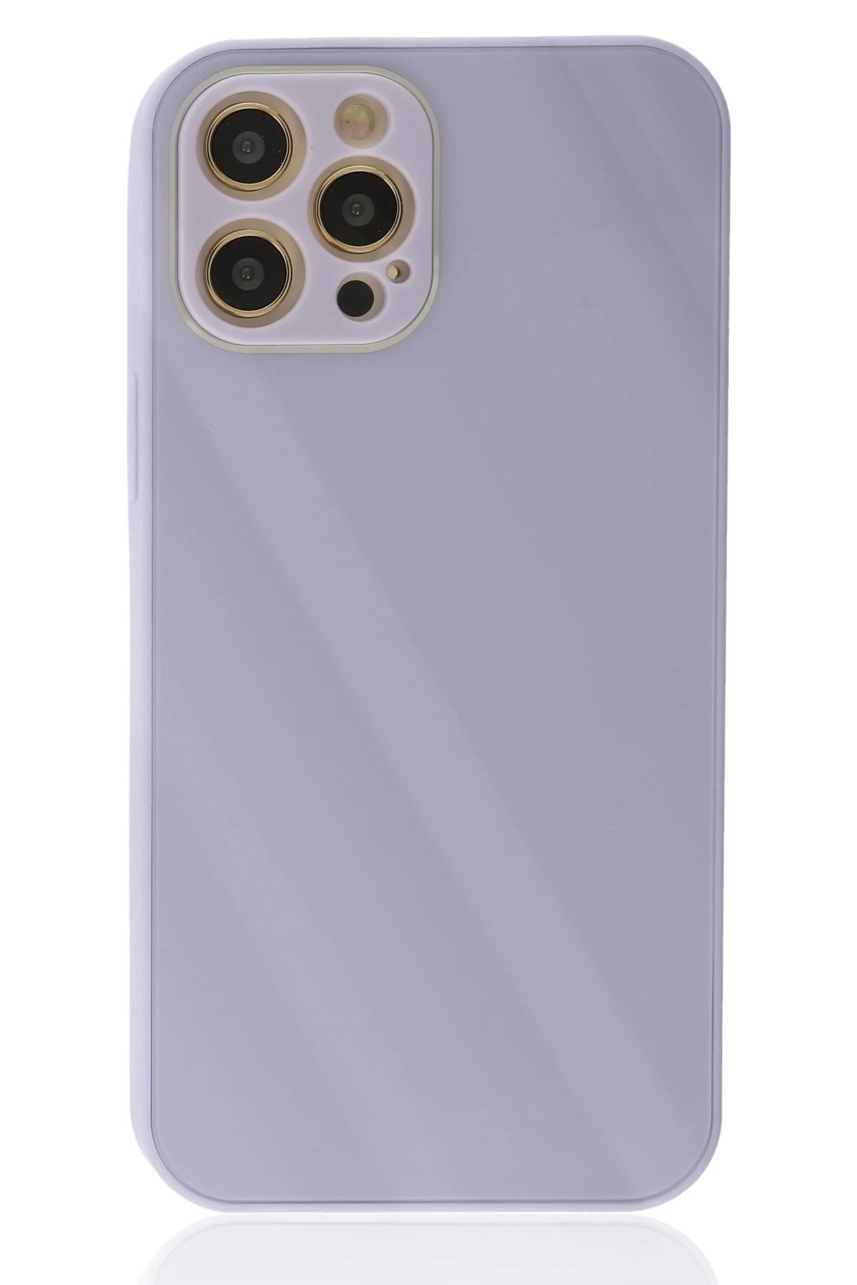 iPhone 12 Pro Max Kılıf Glass Kapak - Lila