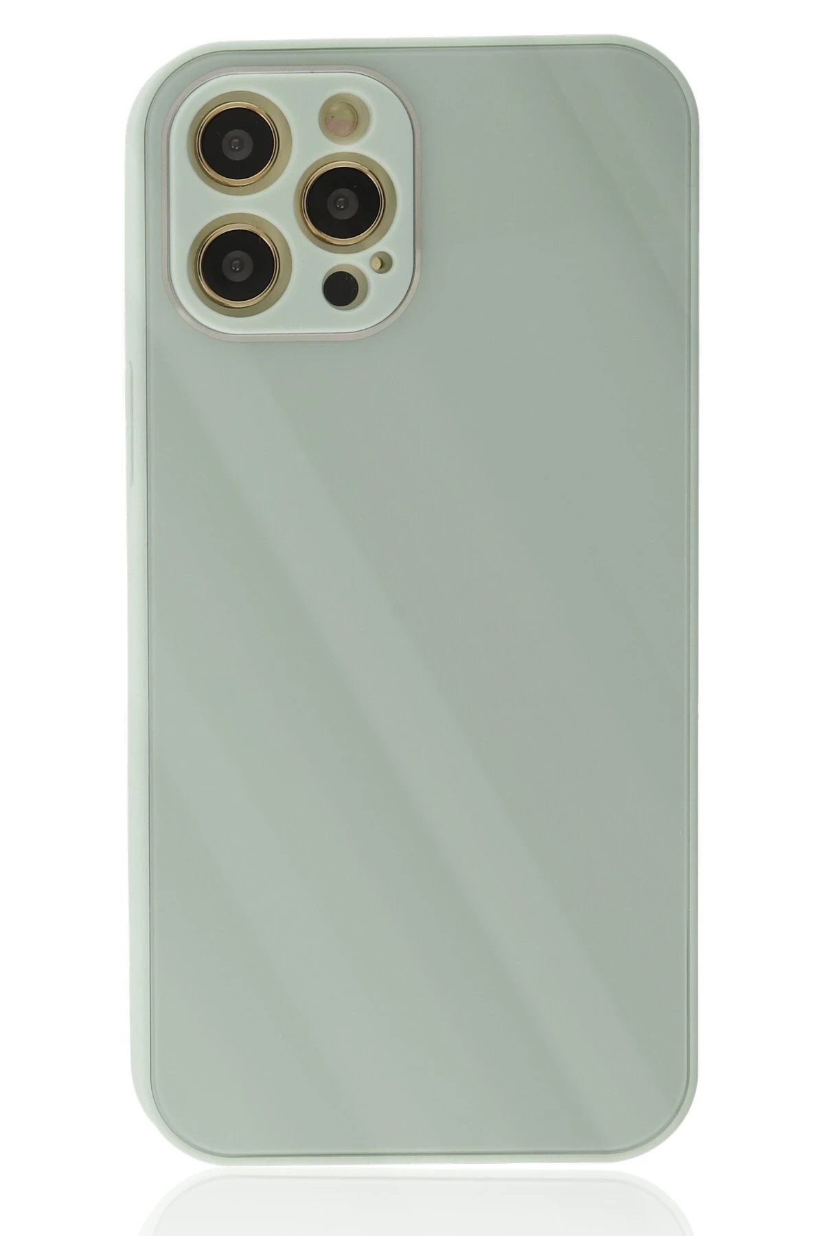 iPhone 12 Pro Max Kılıf Glass Kapak - Turkuaz