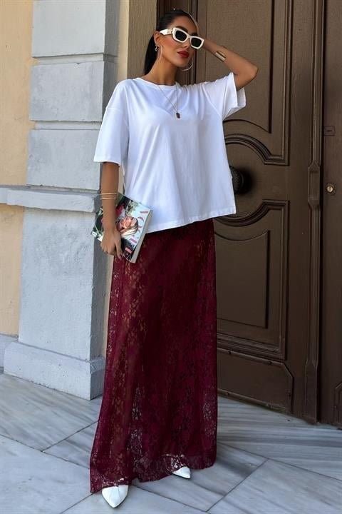 Maxi Dantel Etek 4047