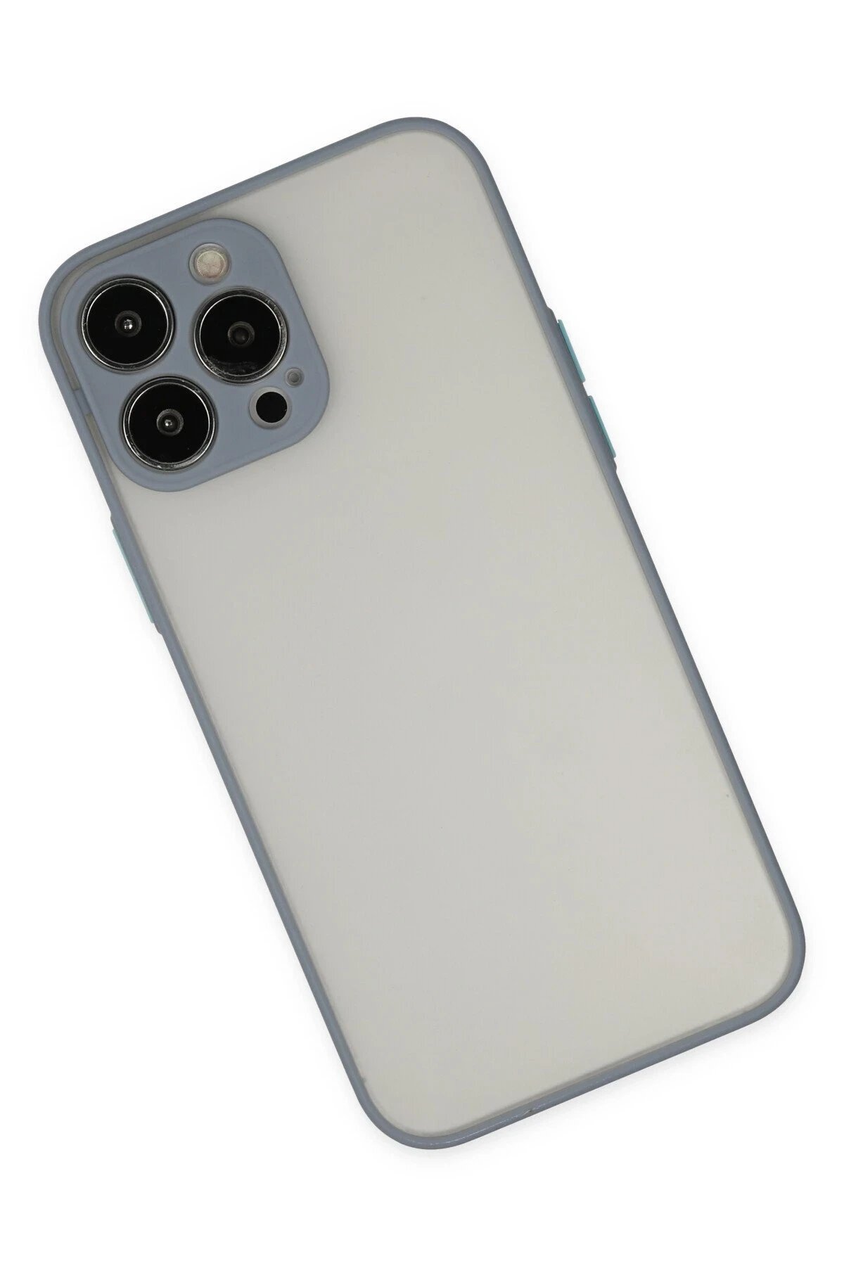 iPhone 13 Pro Kılıf Montreal Silikon Kapak - Gri