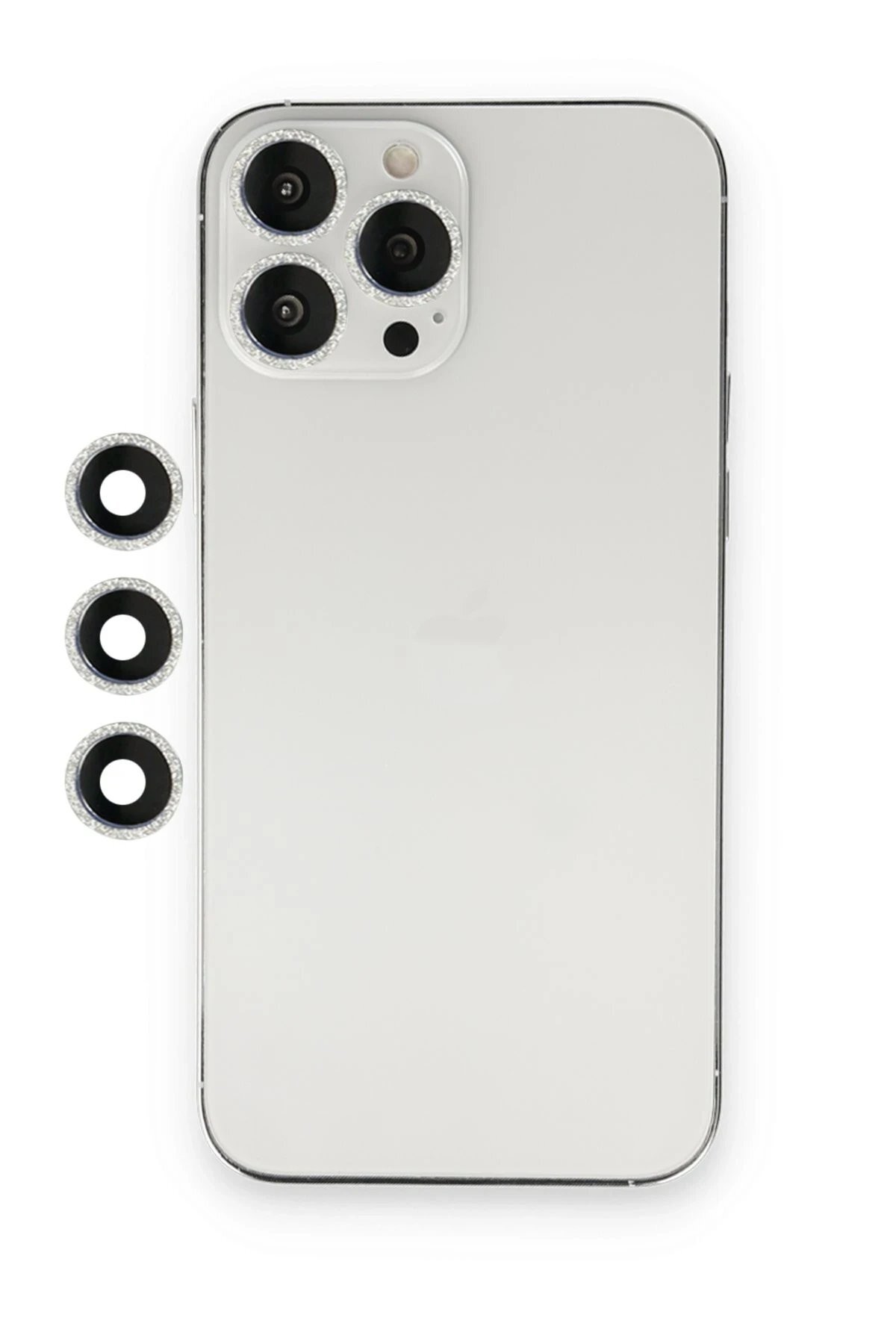 iPhone 12 Pro Shine Kamera Lens - Gümüş