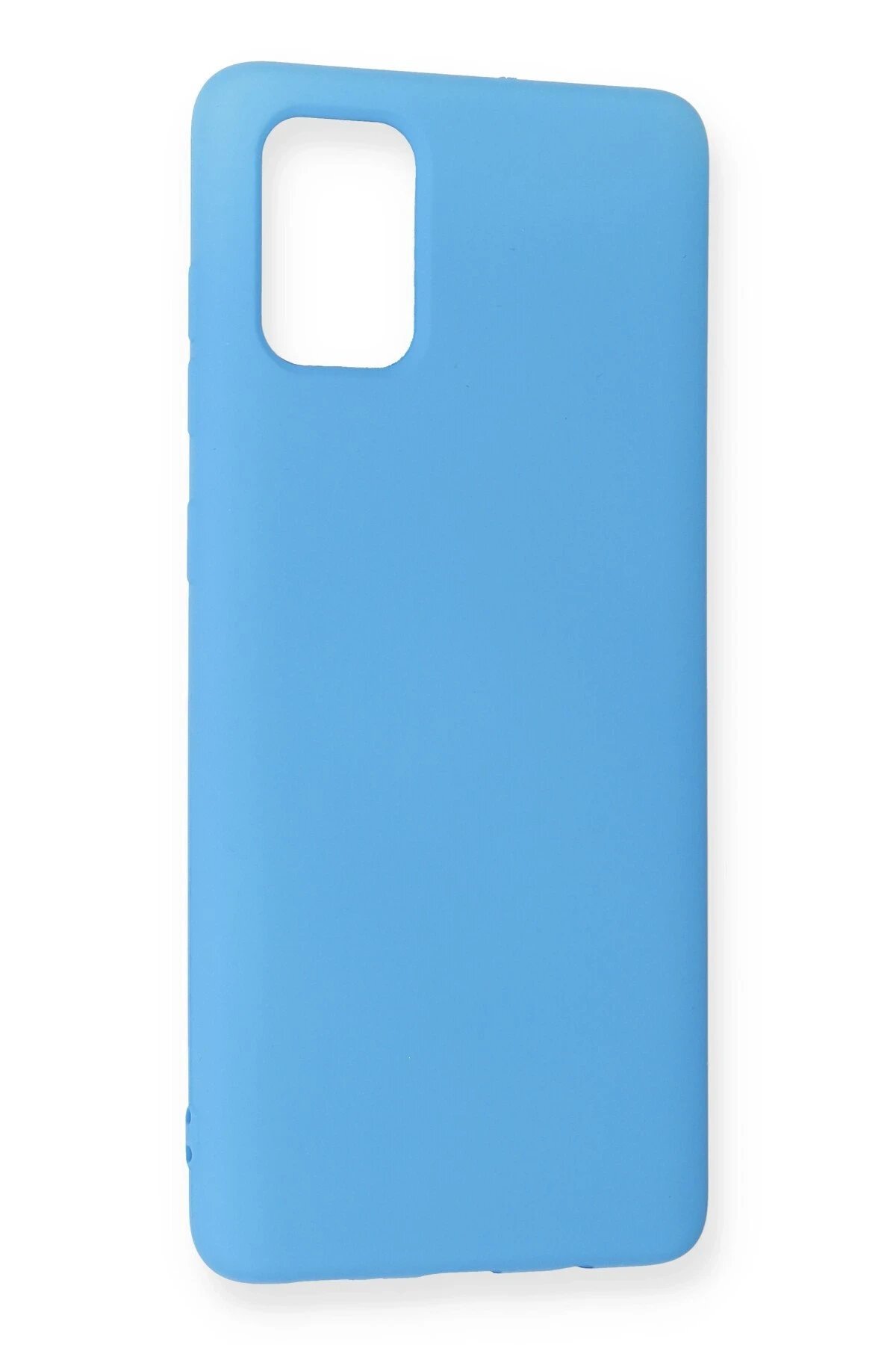 Samsung Galaxy A71 Kılıf Nano içi Kadife Silikon - Mavi