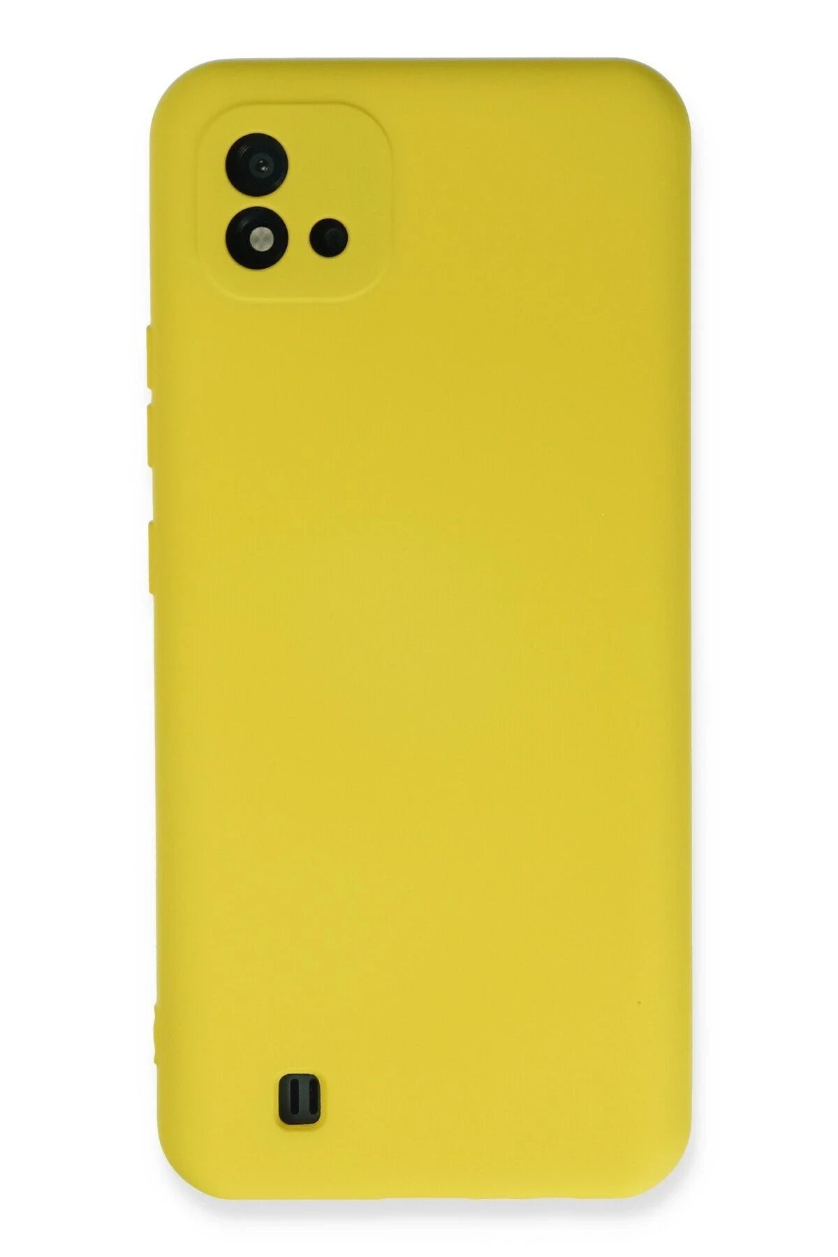 Realme C11 2021 Kılıf Nano içi Kadife Silikon - Sarı