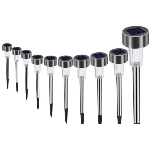 Metal Gövdeli Solar Bahçe Lambası 10'lu