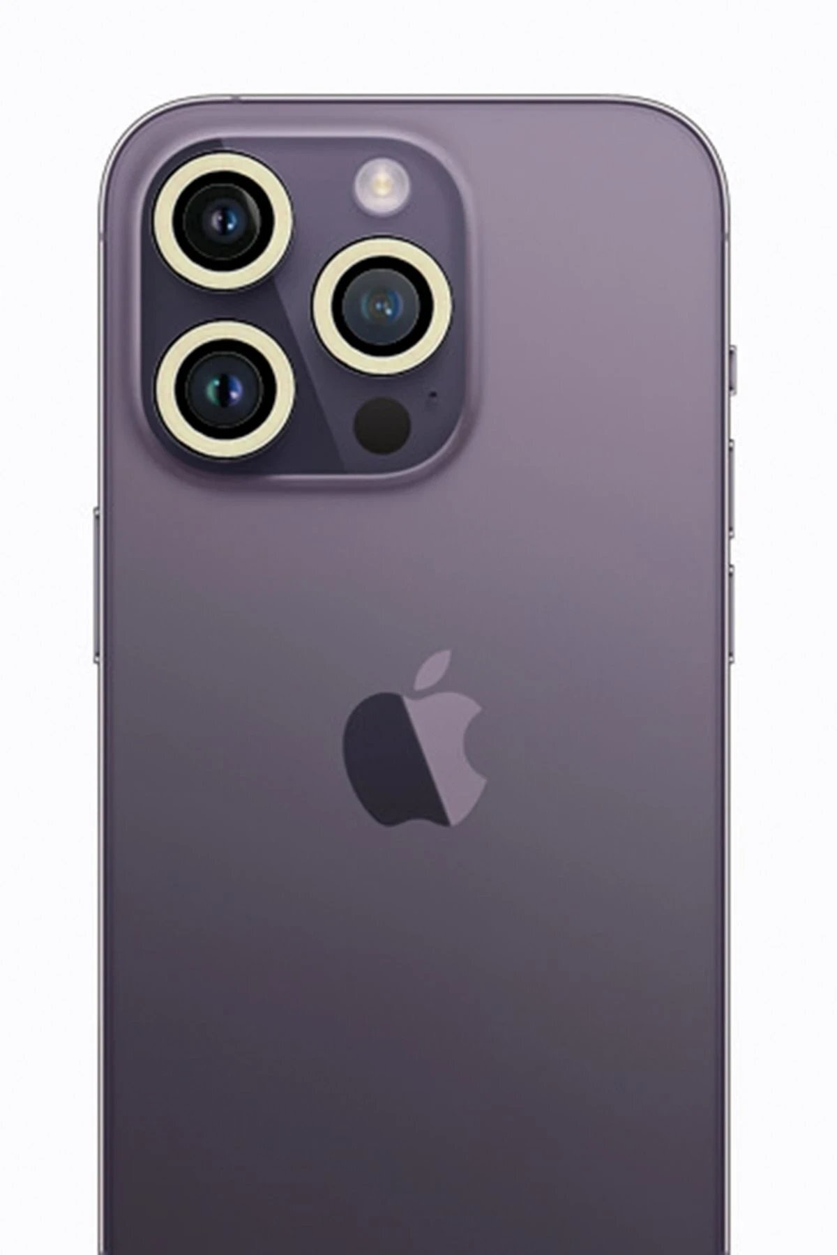 iPhone 12 Pro Neon Fosforlu Kamera Lens - Beyaz