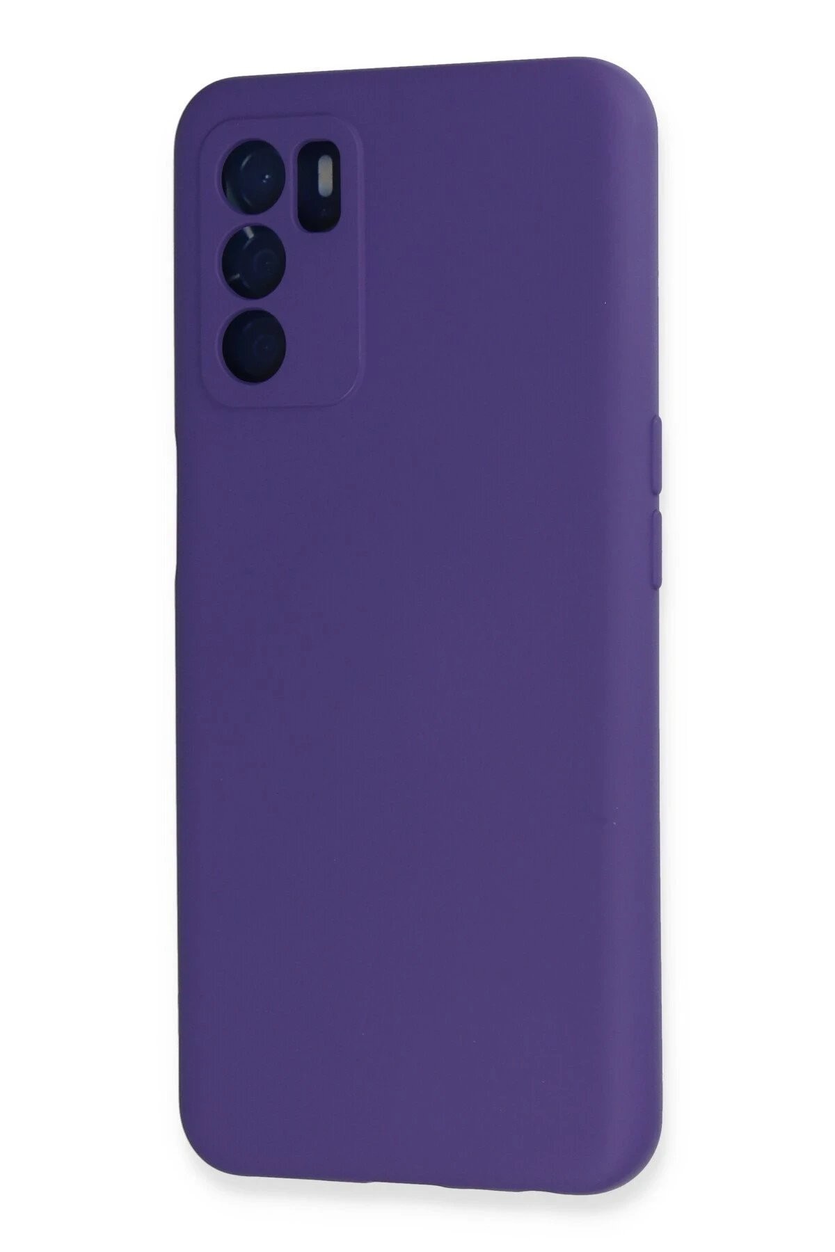 Oppo A16 Kılıf Nano içi Kadife Silikon - Mor