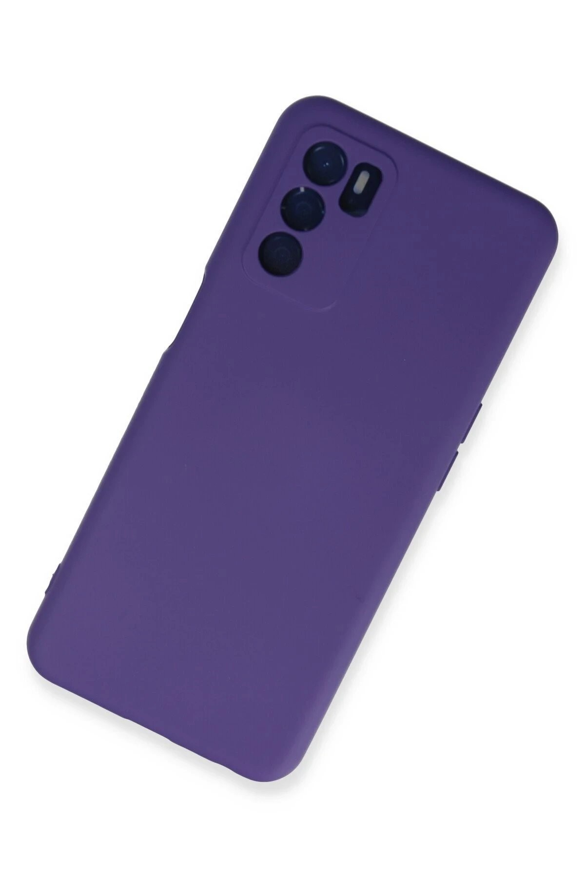 Oppo A16 Kılıf Nano içi Kadife Silikon - Mor