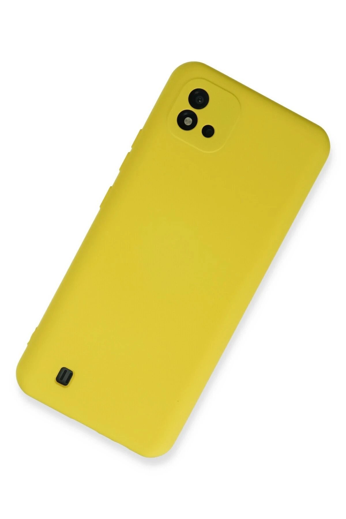 Realme C11 2021 Kılıf Nano içi Kadife Silikon - Sarı