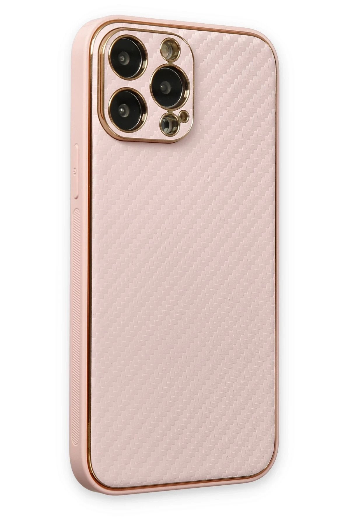 iPhone 13 Pro Kılıf Coco Karbon Silikon - Pembe