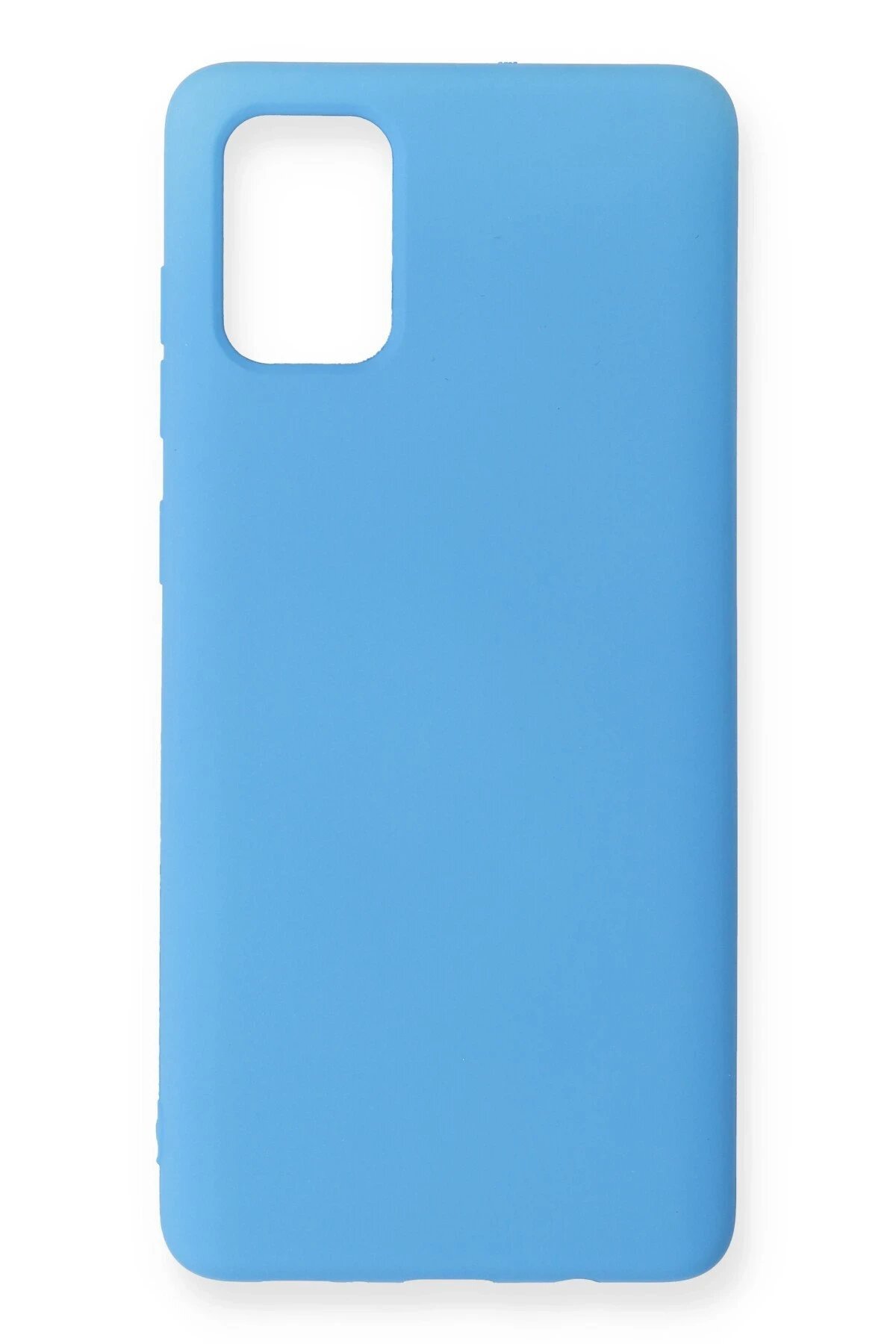 Samsung Galaxy A71 Kılıf Nano içi Kadife Silikon - Mavi