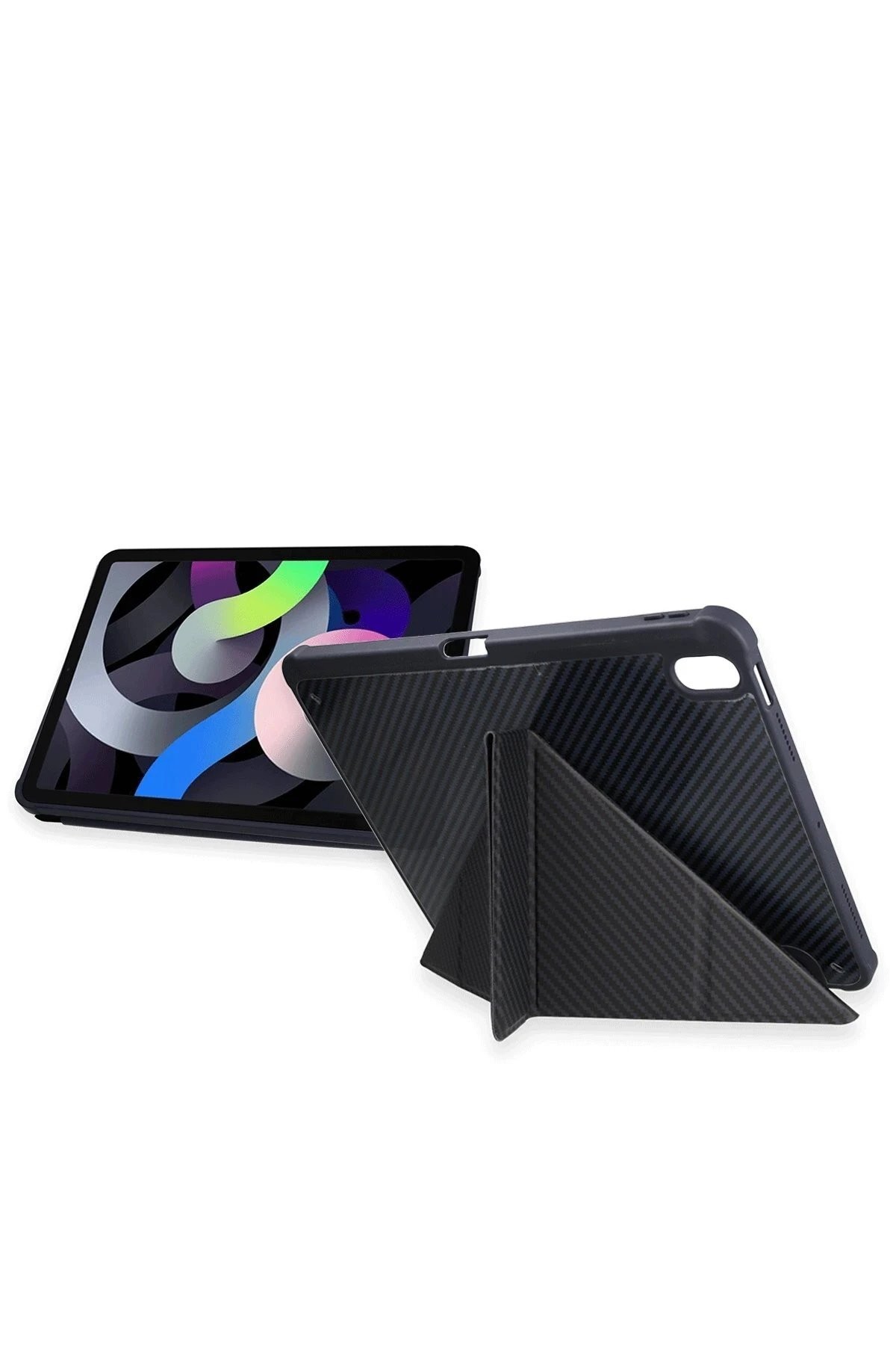 iPad Pro 13 (2024) Kılıf Color Karbon Tablet Kılıfı - Koyu Gri
