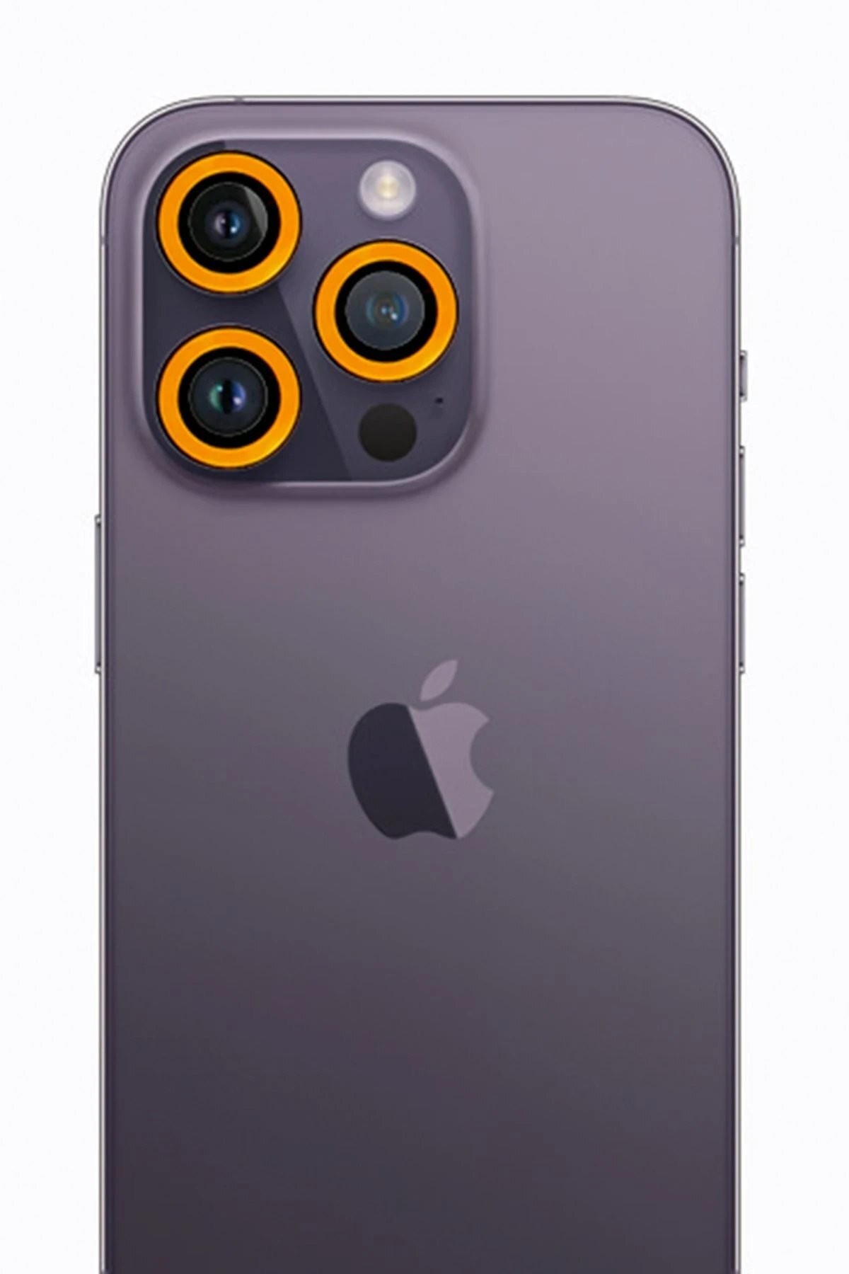 iPhone 12 Pro Neon Fosforlu Kamera Lens - Sarı
