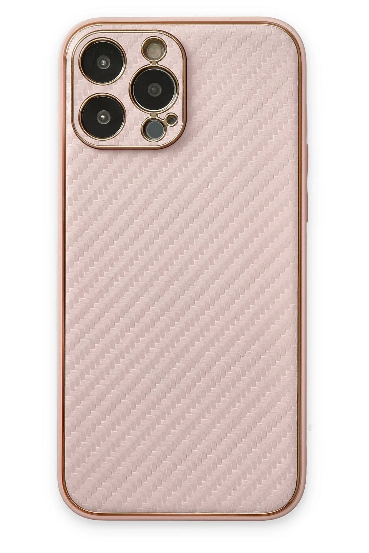 iPhone 13 Pro Kılıf Coco Karbon Silikon - Pembe