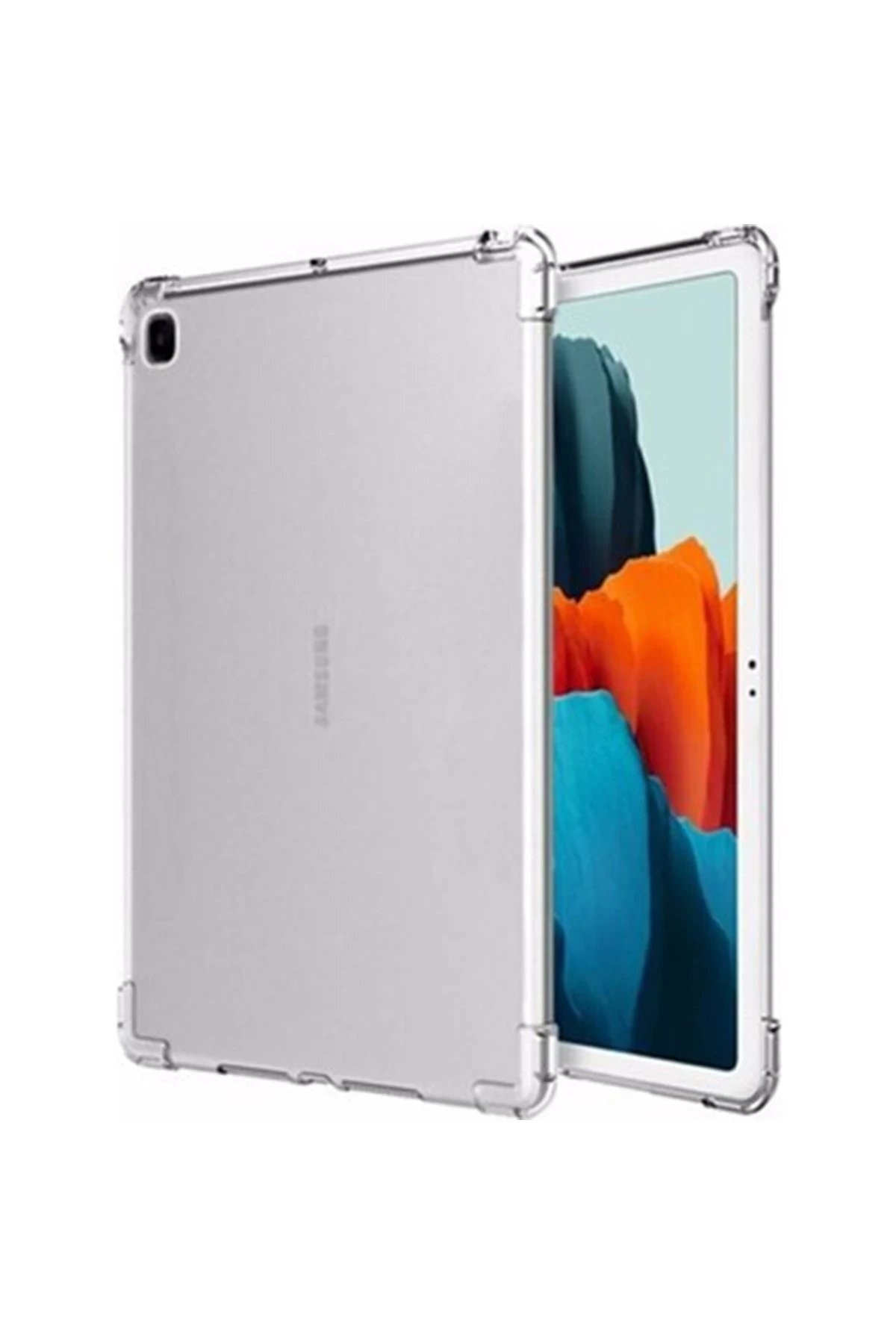 Samsung Galaxy P610 Tab S6 Lite 10.4 Kılıf Anti Şeffaf Tablet Silikon - Şeffaf
