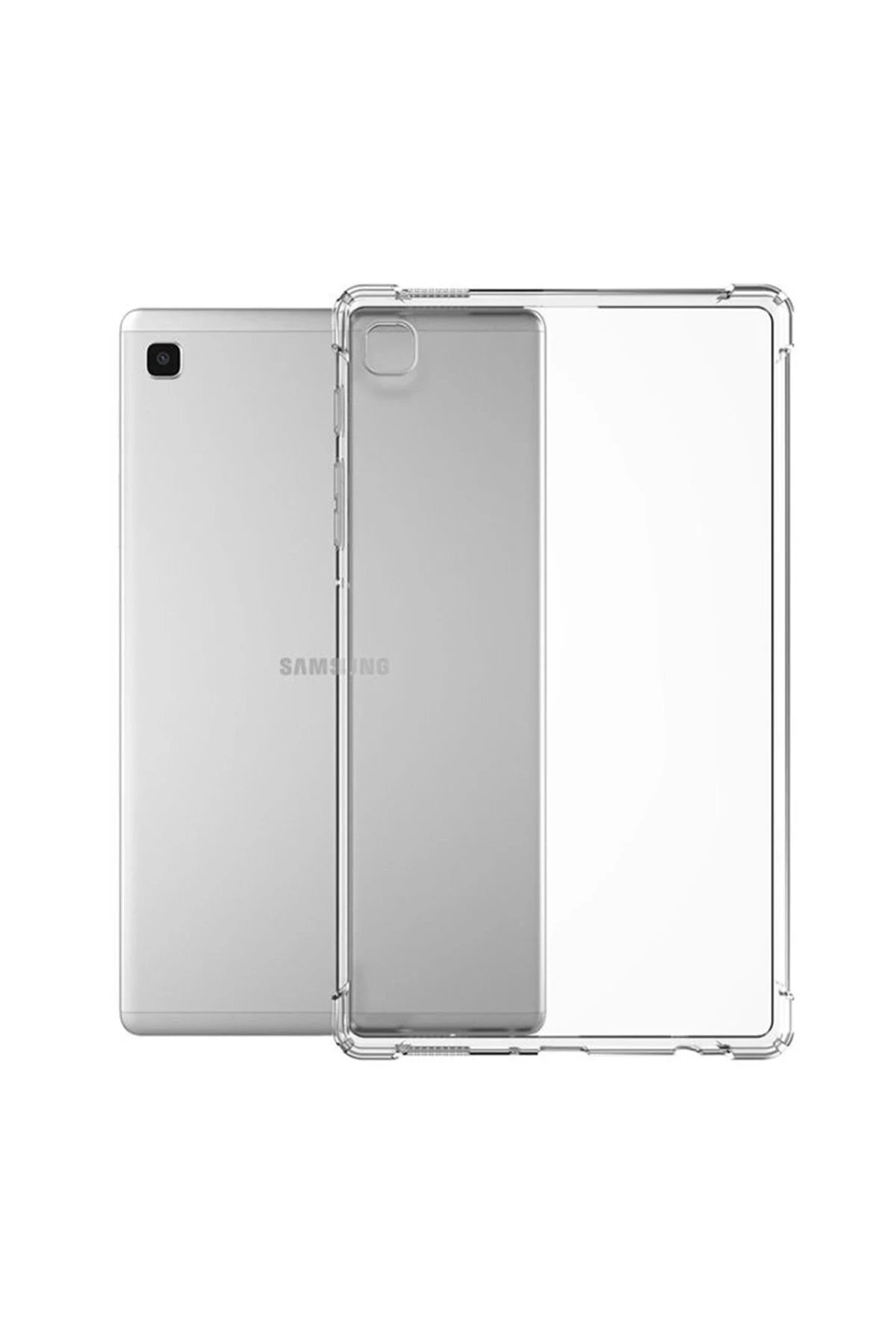 Samsung Galaxy T220 Tab A7 Lite 8.7 Kılıf Anti Şeffaf Tablet Silikon - Şeffaf