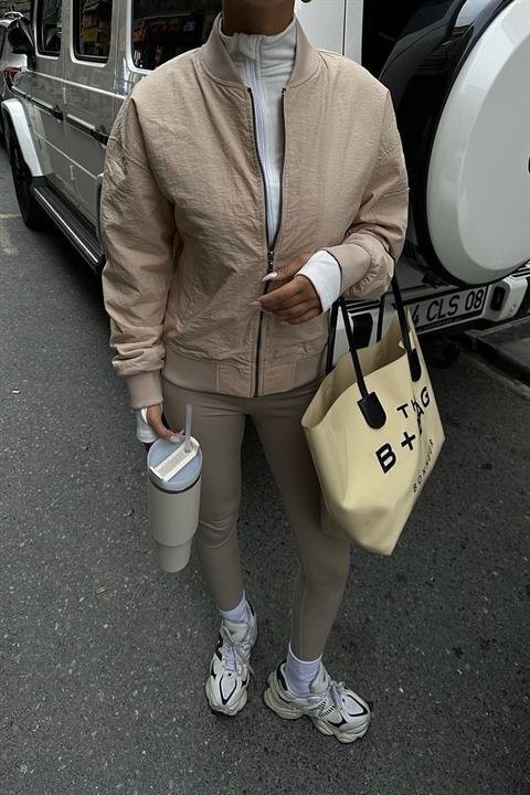 Michonne Ribanalı Bomber Ceket 7059 -08
