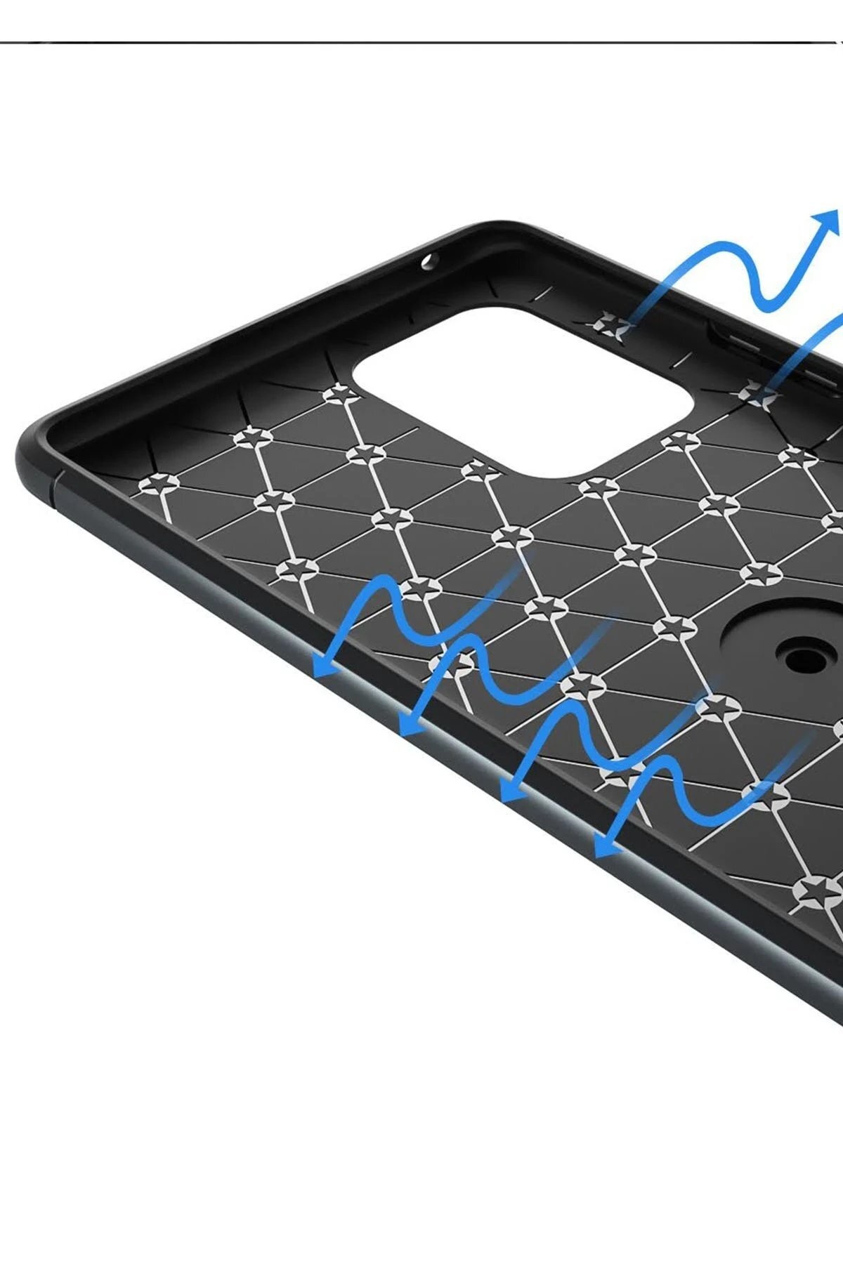 Samsung Galaxy A91 / S10 Lite Kılıf Range Yüzüklü Silikon - Siyah-Gold