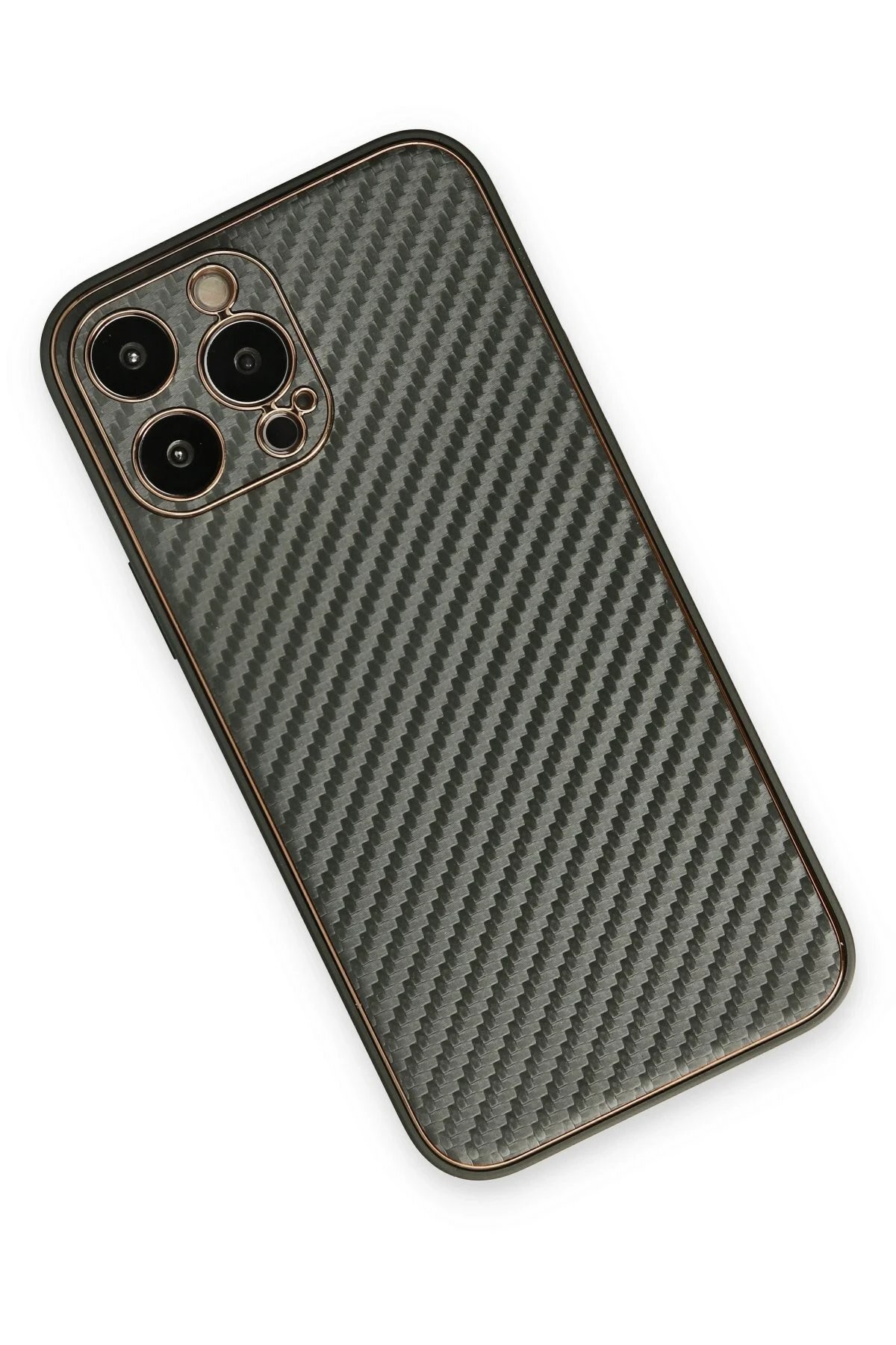 iPhone 13 Pro Max Kılıf Coco Karbon Silikon - Füme