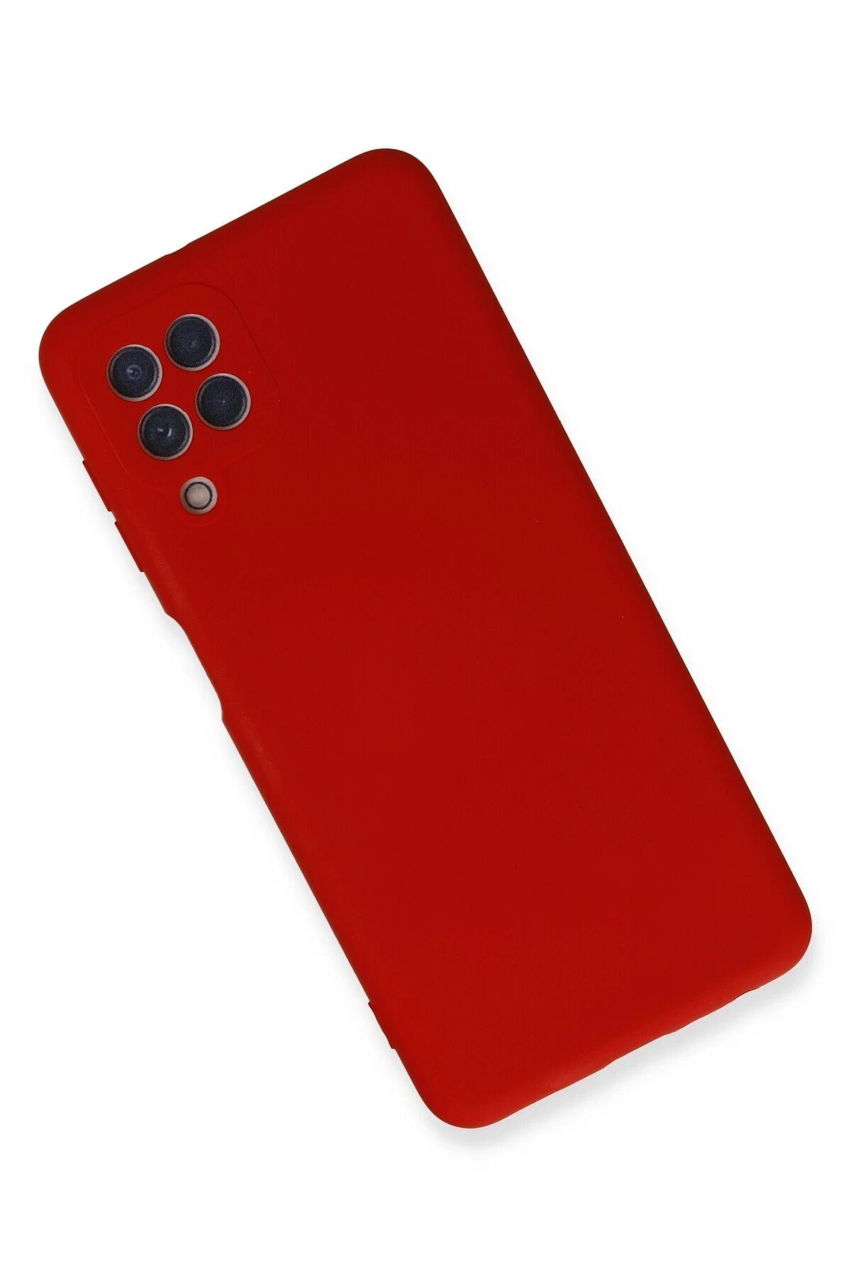 Samsung Galaxy A22 Kılıf Nano içi Kadife Silikon - Kırmızı