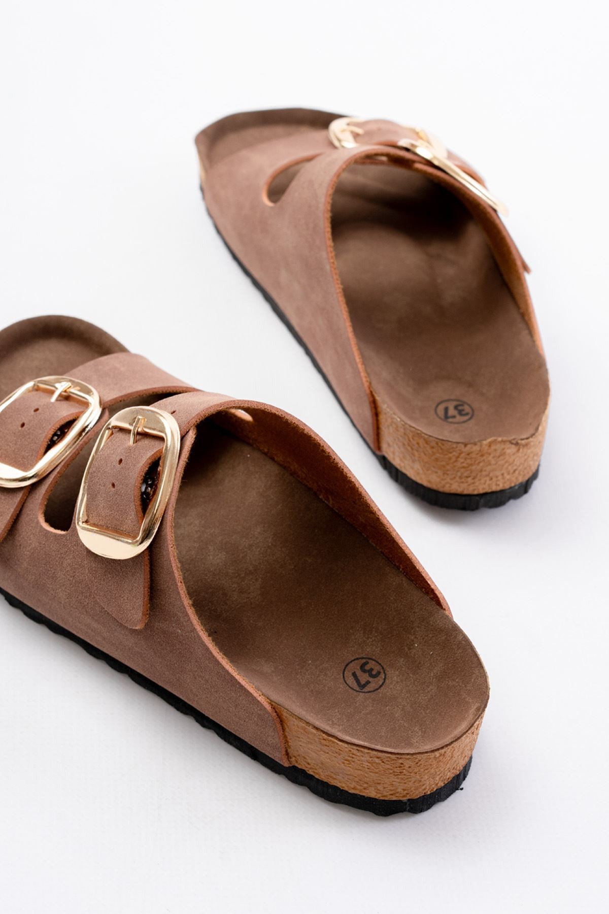 P-101 Taba Günlük Birkenstock Kadın Terlik 