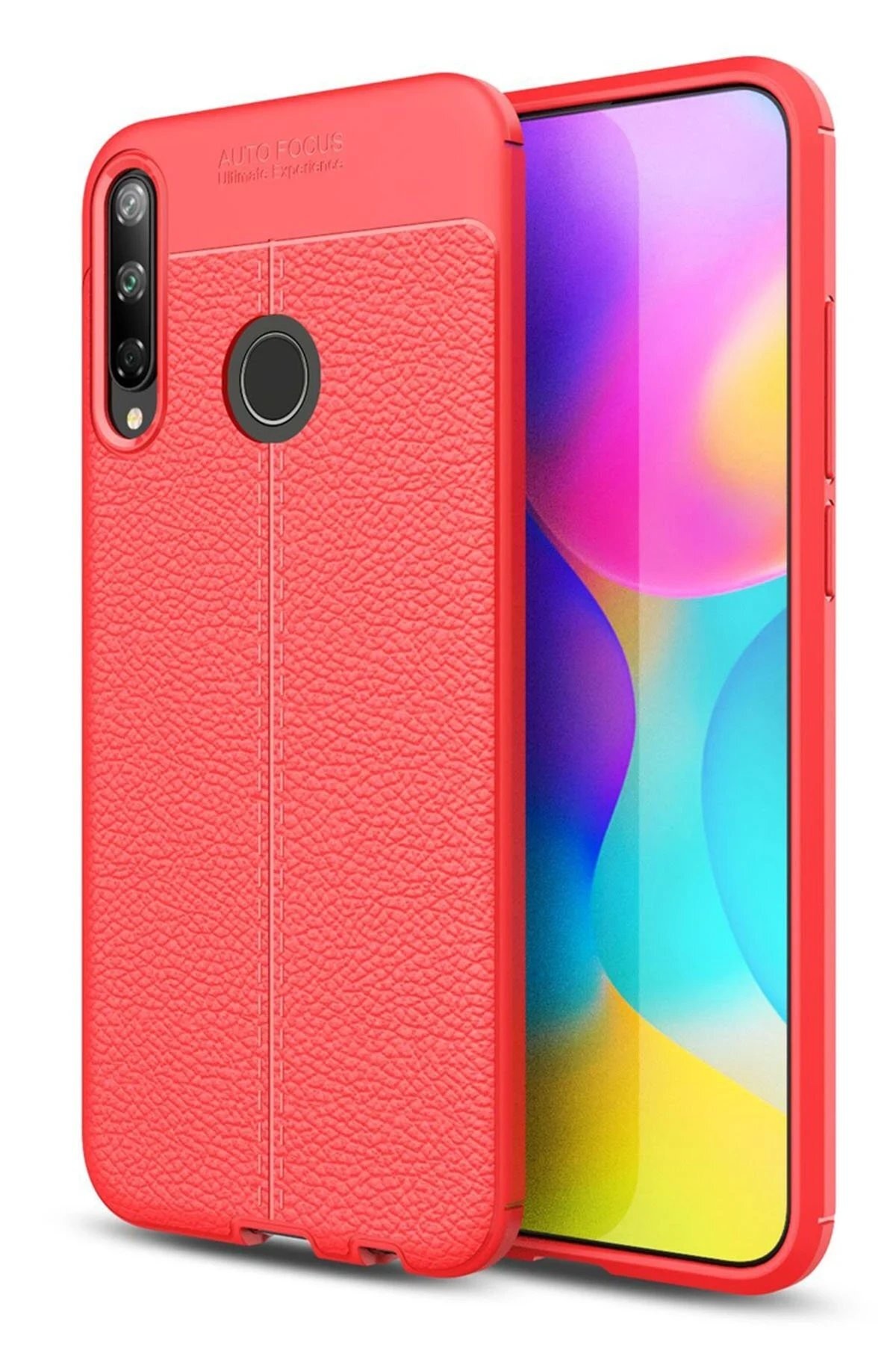 Huawei P40 Lite E Kılıf Auto Focus Kapak - Kırmızı